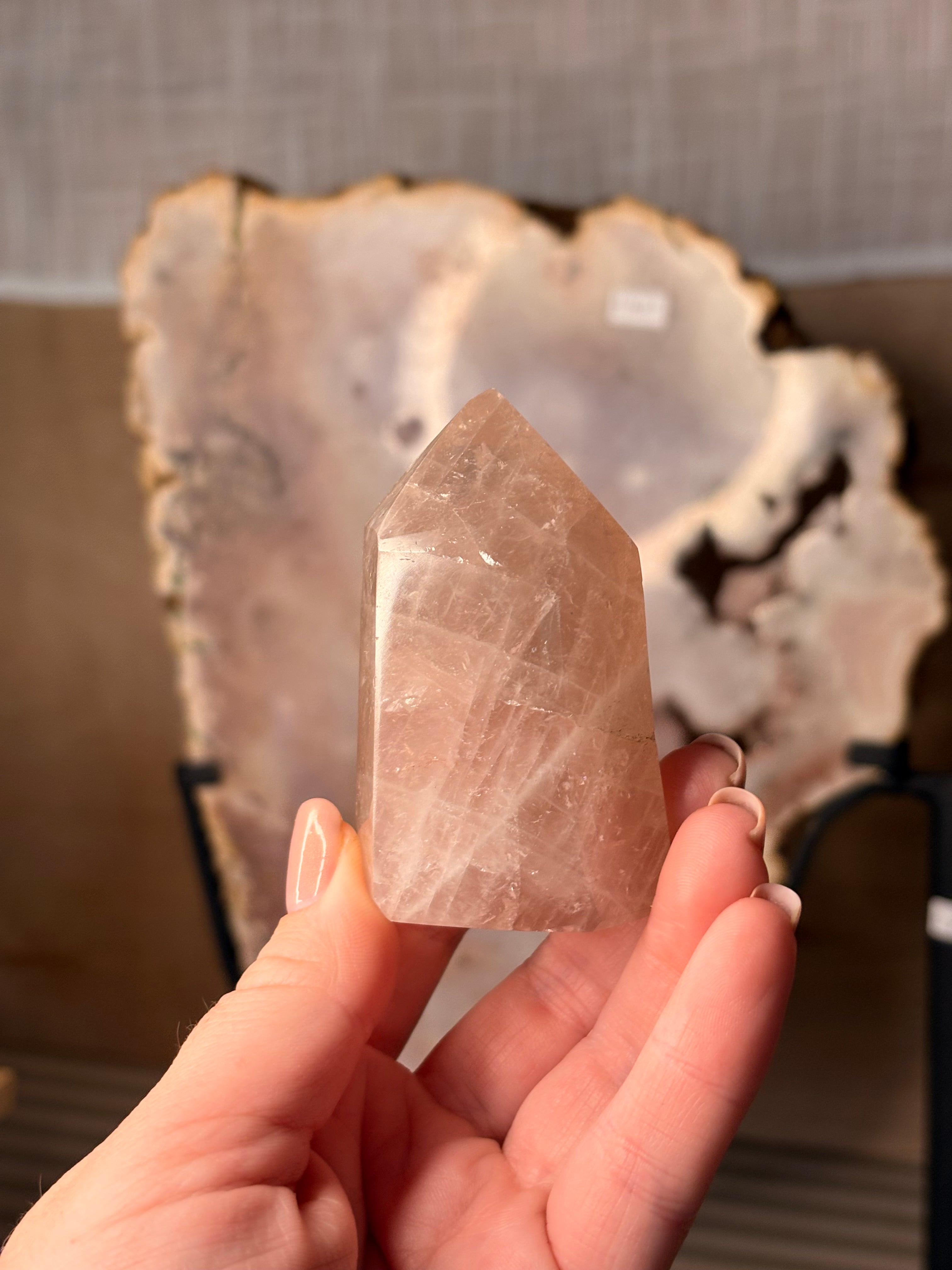 Rose quartz tower