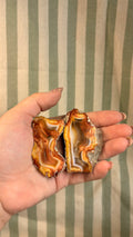 Agate geode pair from Indonesia