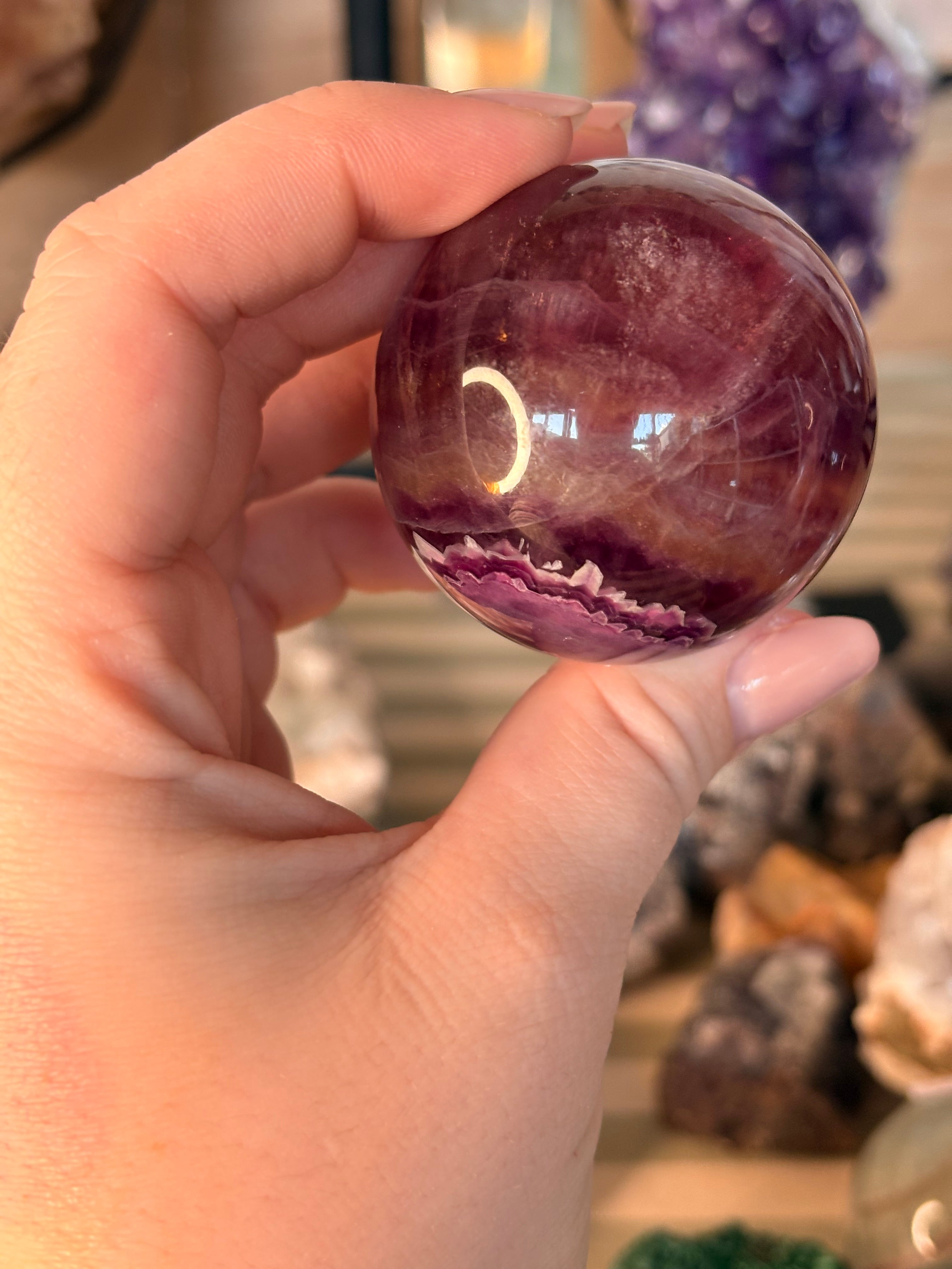 Candy fluorite sphere
