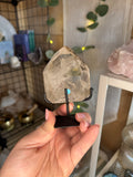 Clear quartz point & stand
