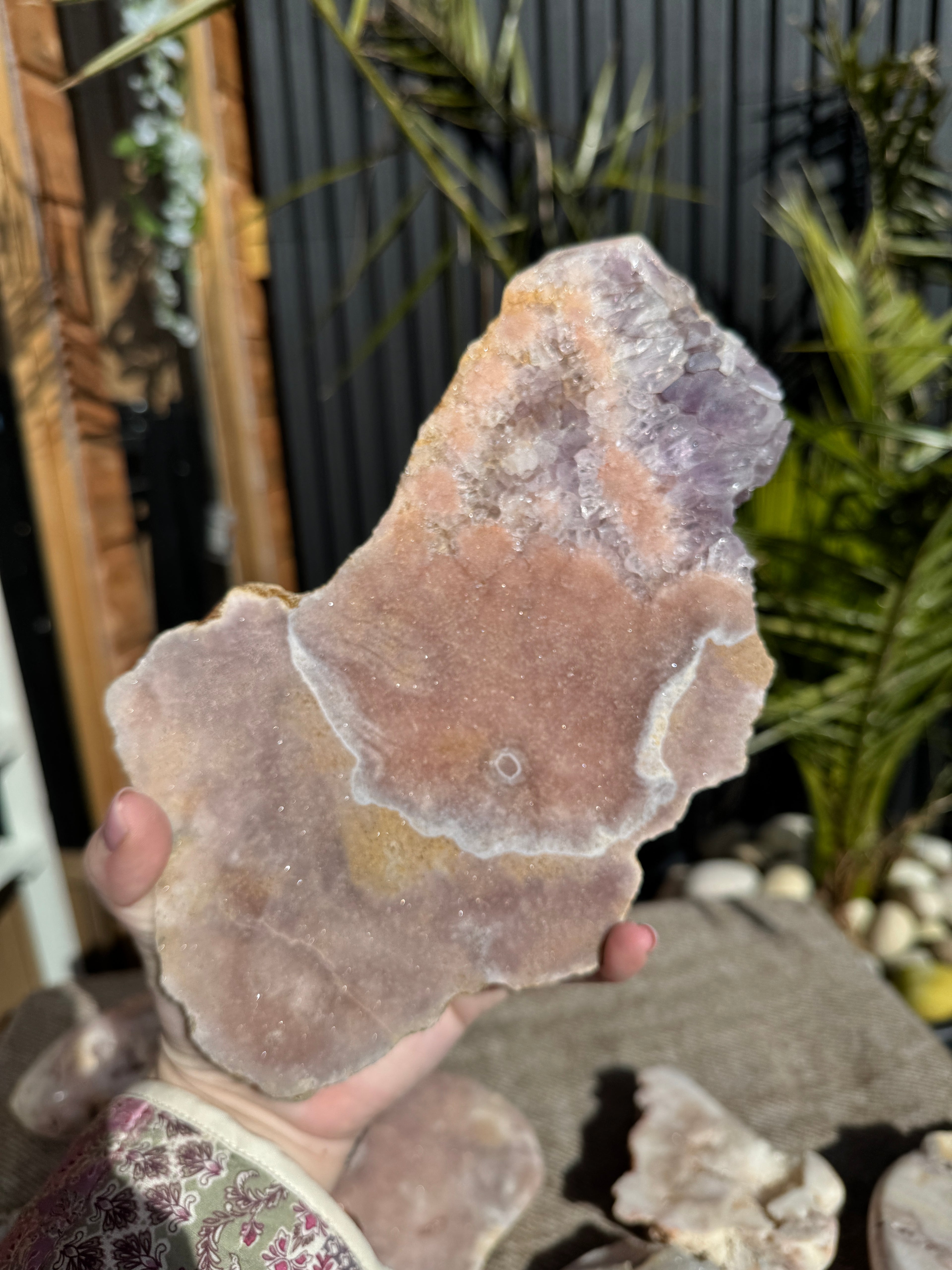 Pink amethyst slab