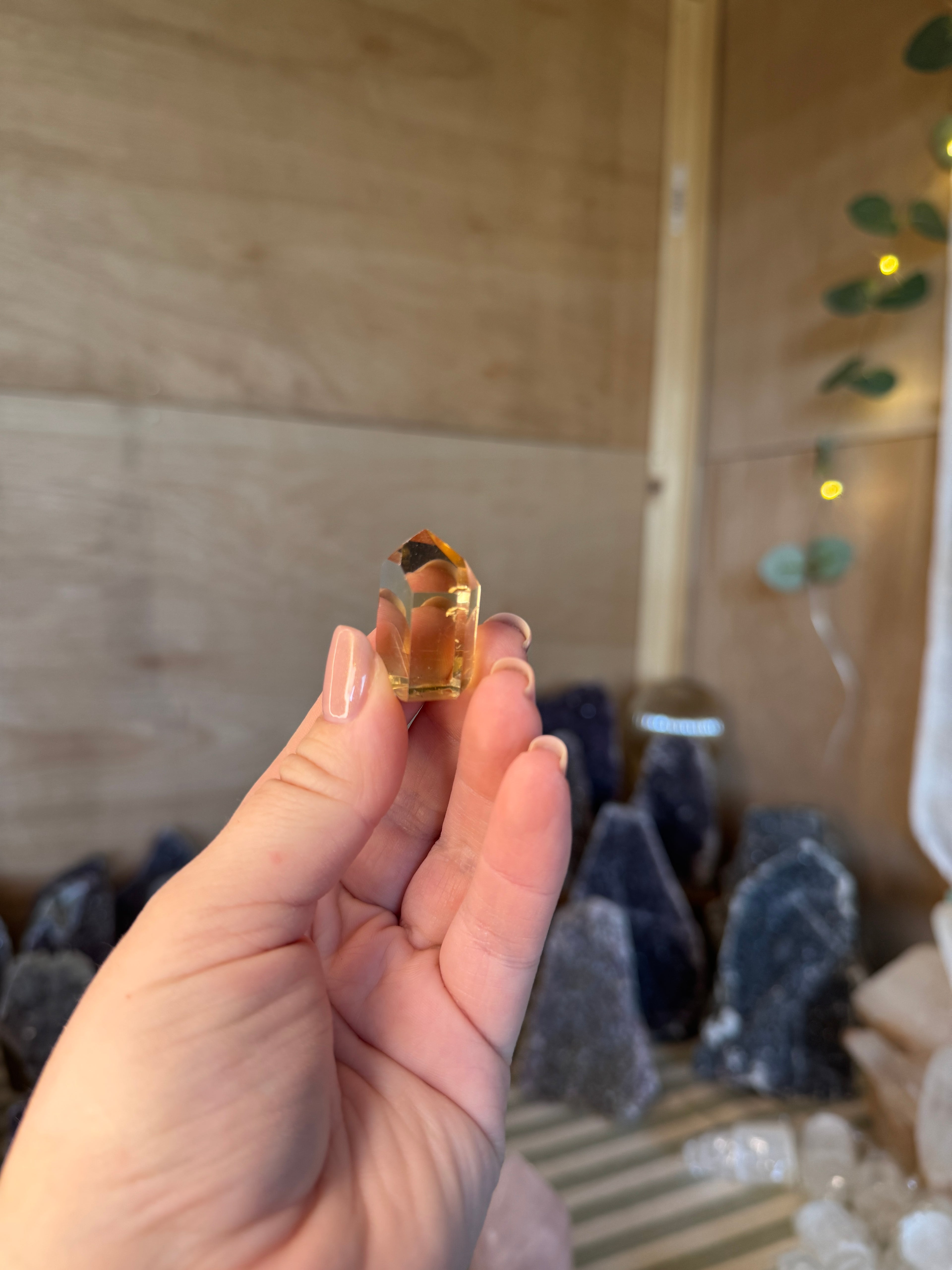 Natural citrine tower
