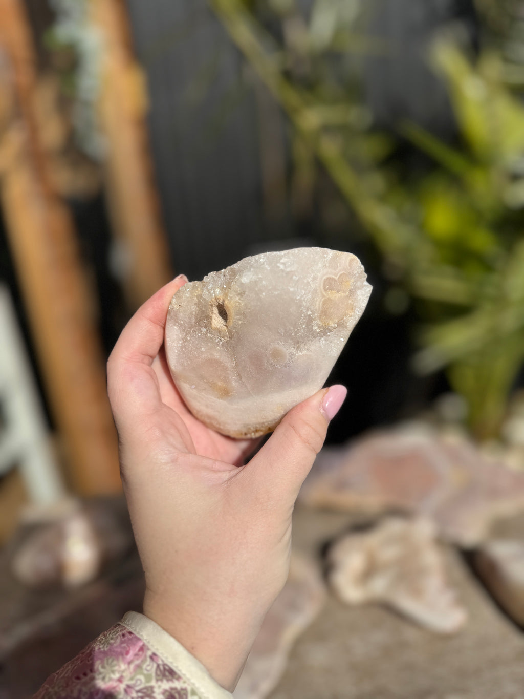 Pink amethyst slab