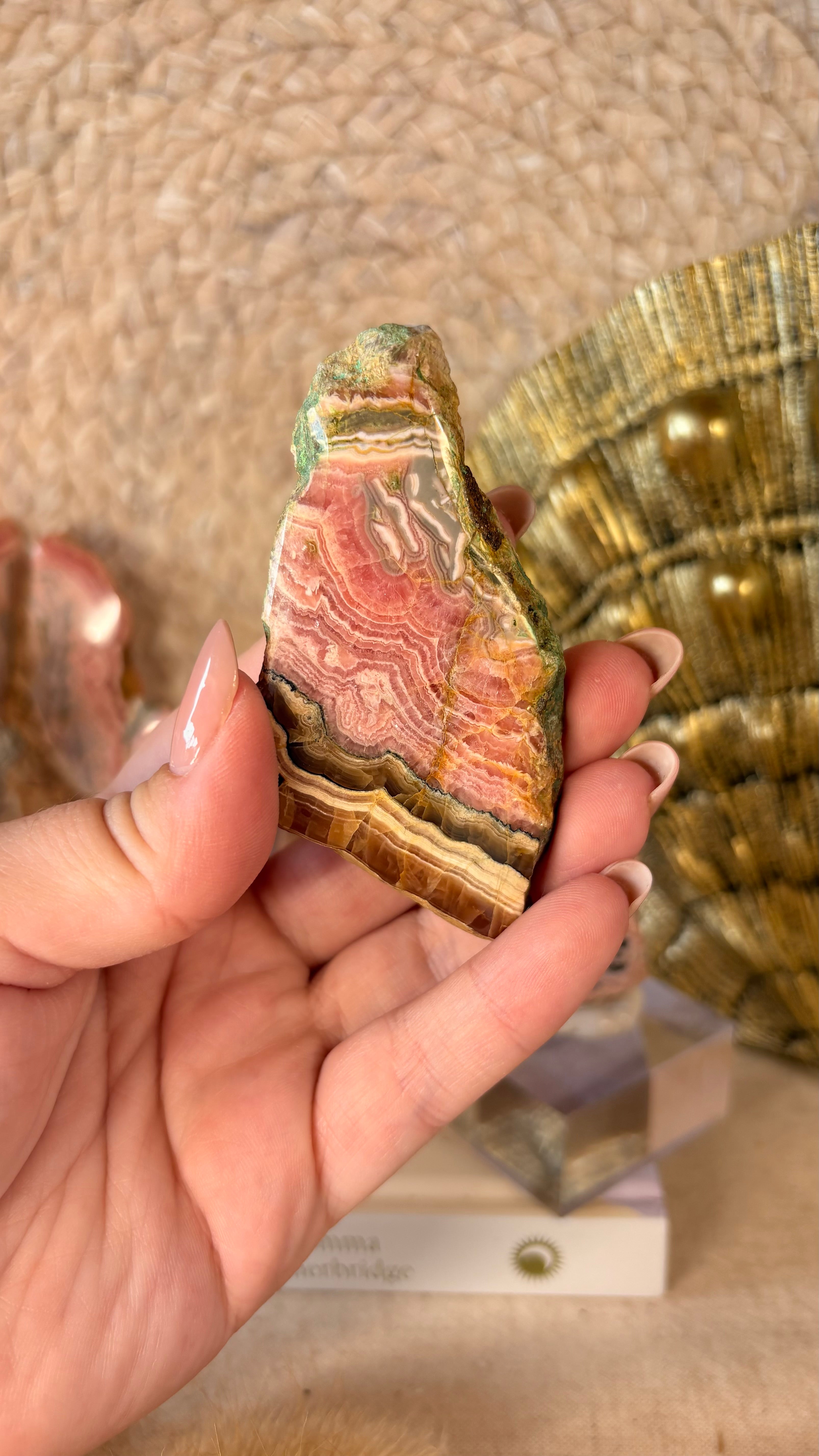 Rhodochrosite Slab Slice - 72g
