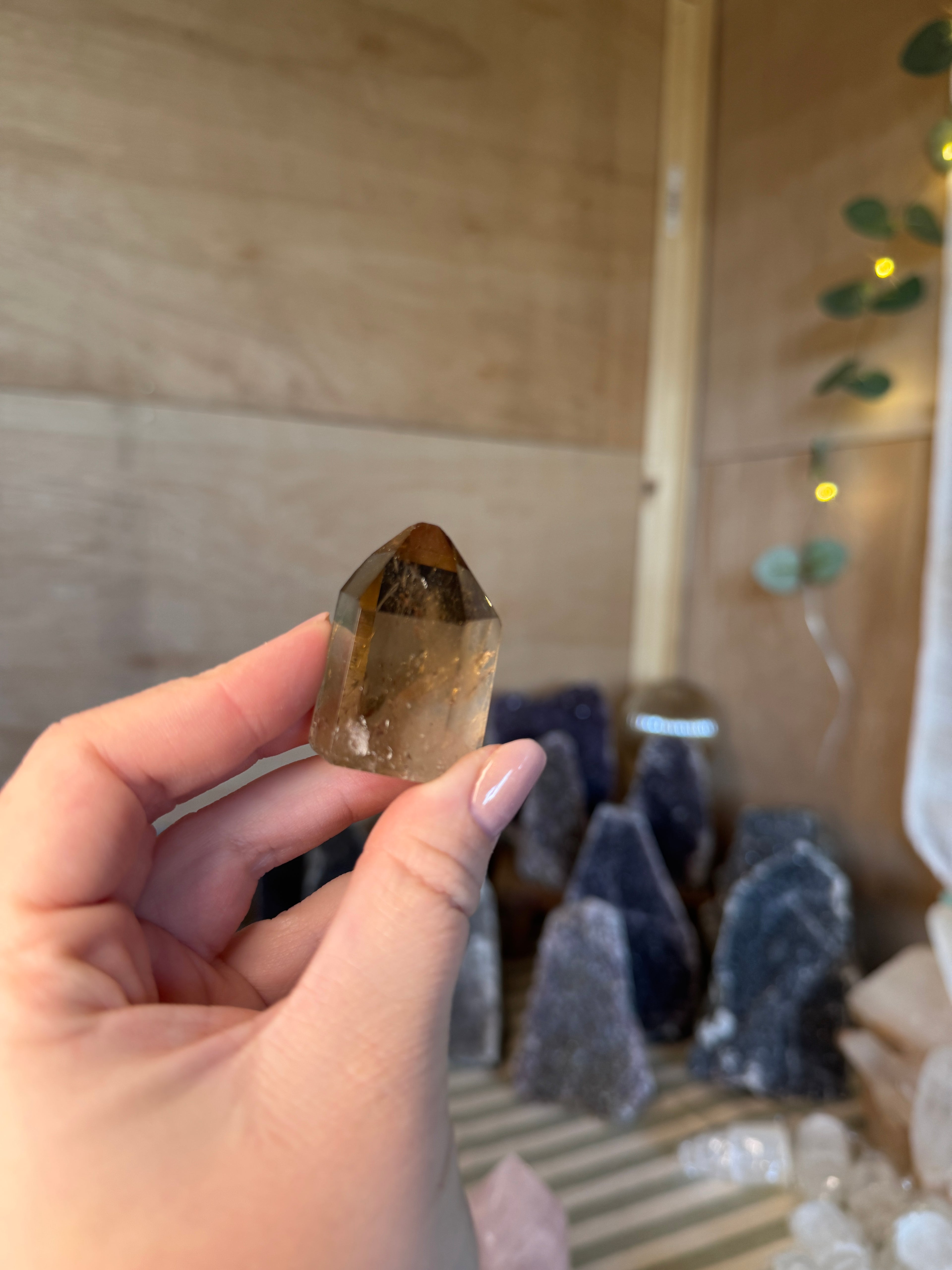 Natural citrine tower