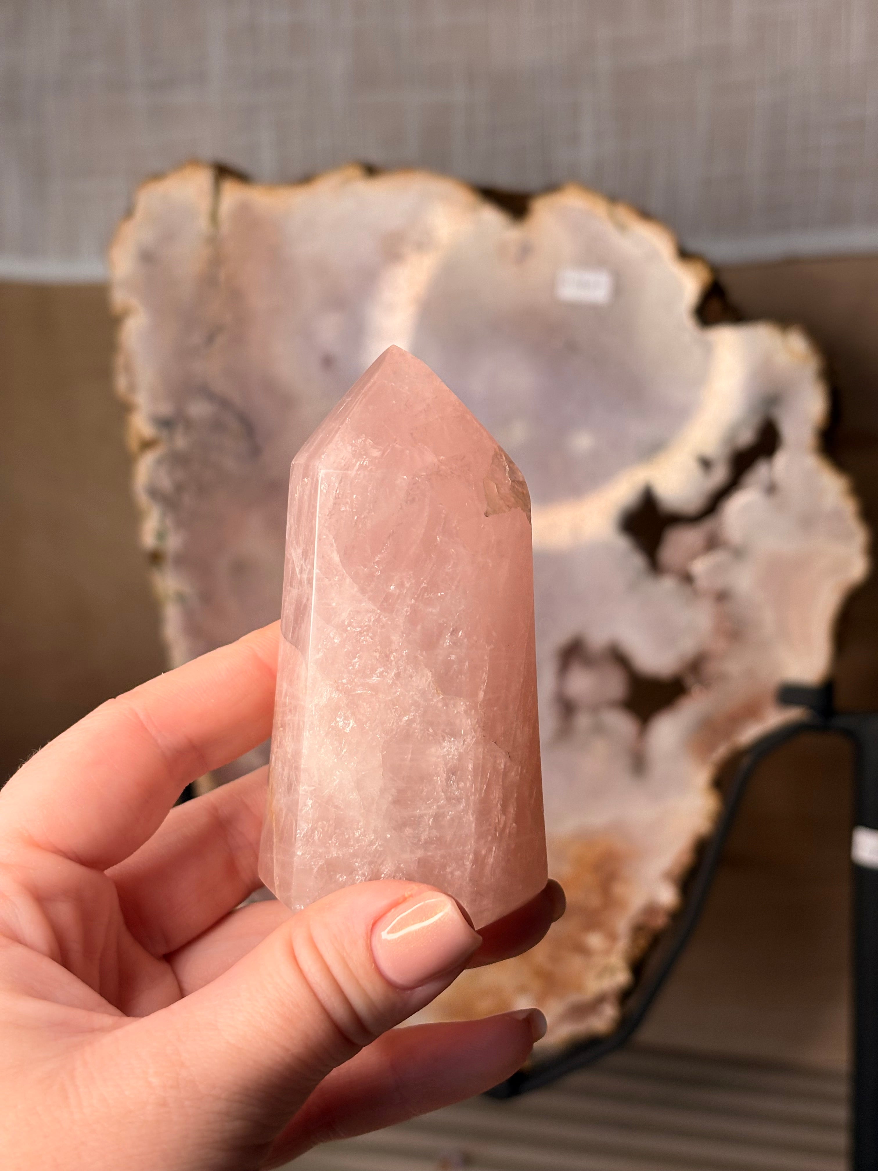 Rose quartz tower