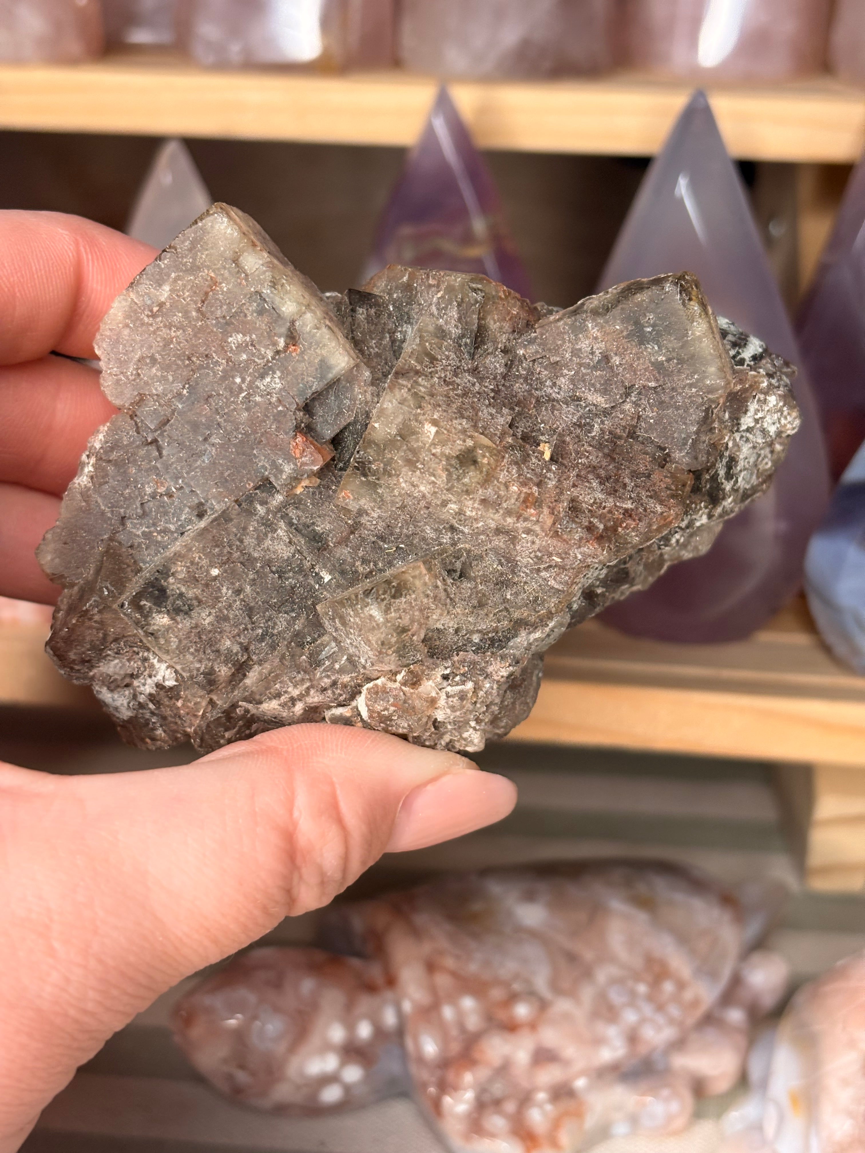 Moroccan Cubic Fluorite Cluster – Taouz