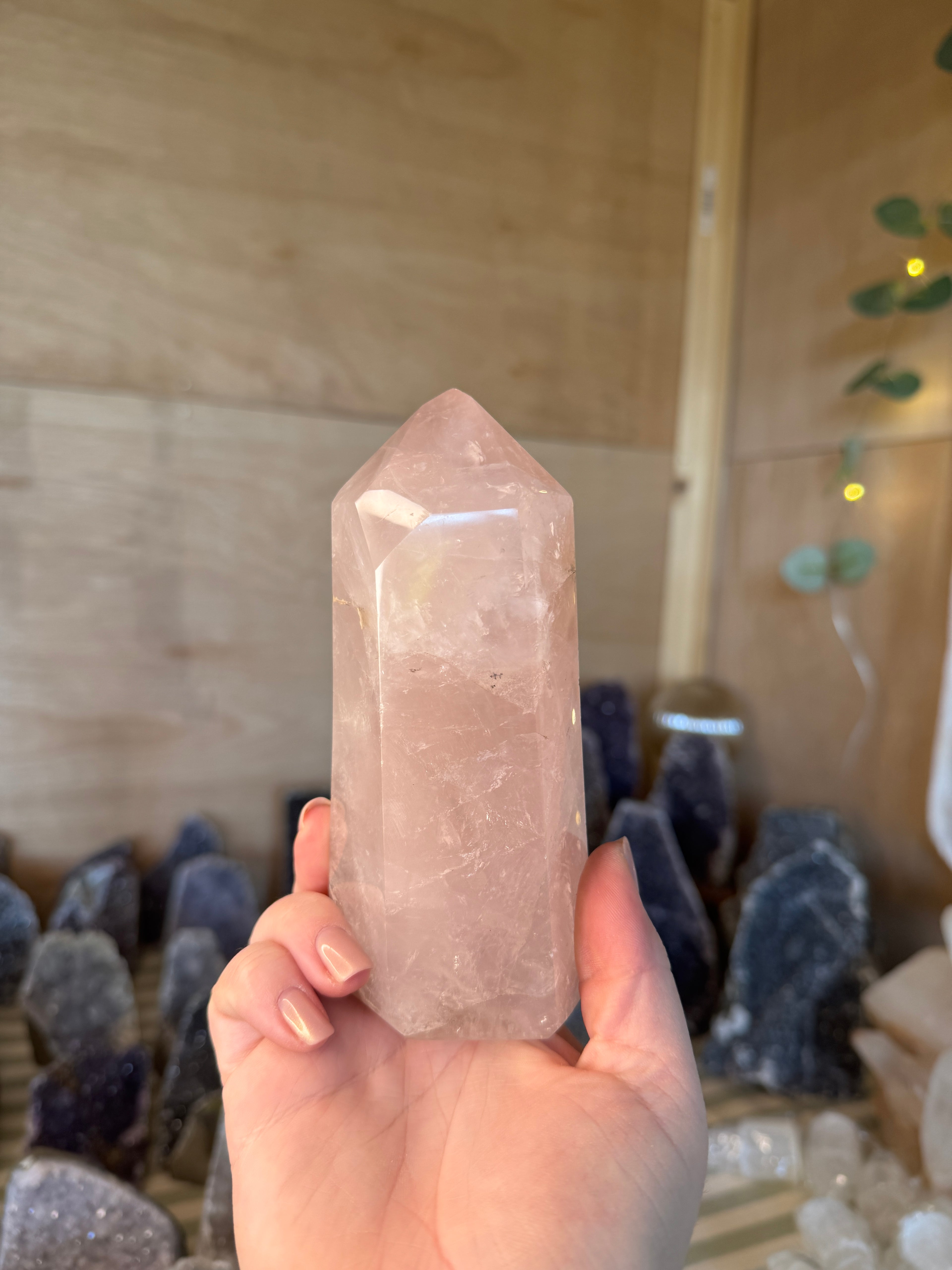 Rose quartz tower
