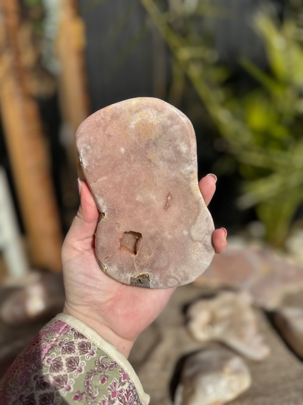 Pink amethyst slab