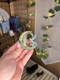 Labradorite carving moon & fairy