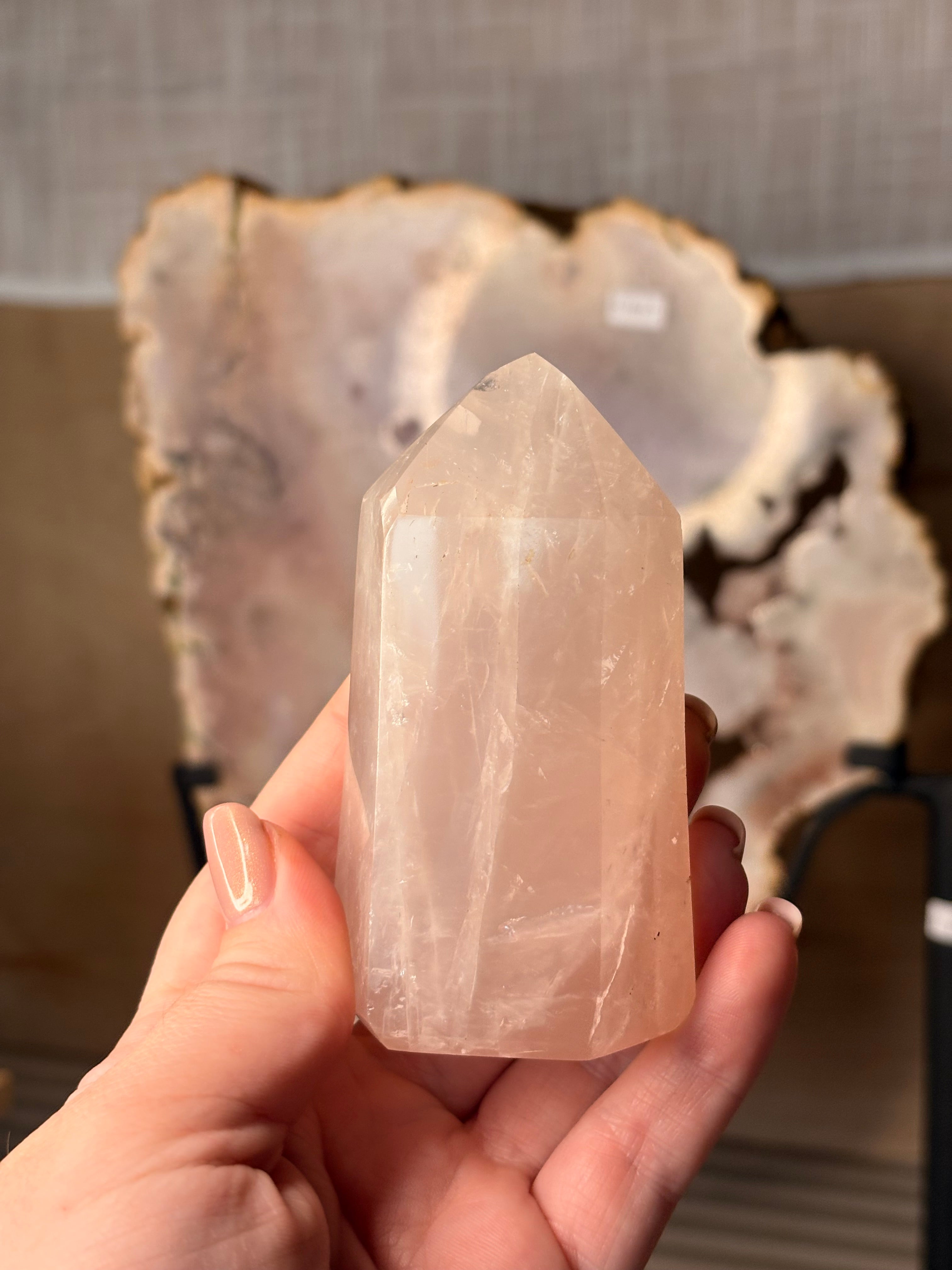 Rose quartz tower