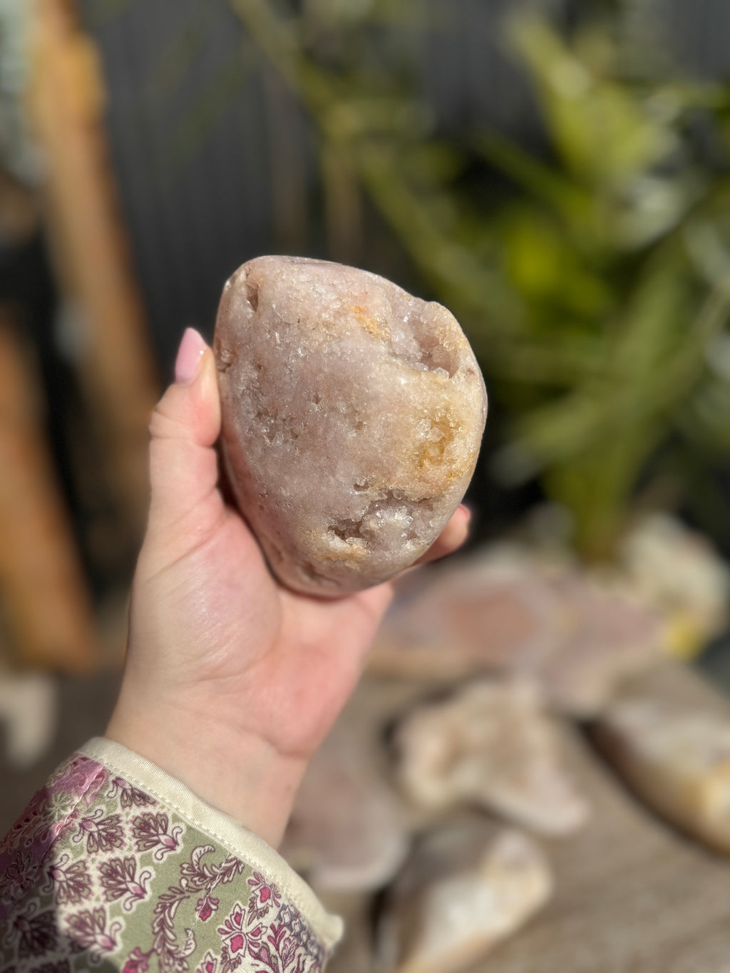 Pink amethyst slab
