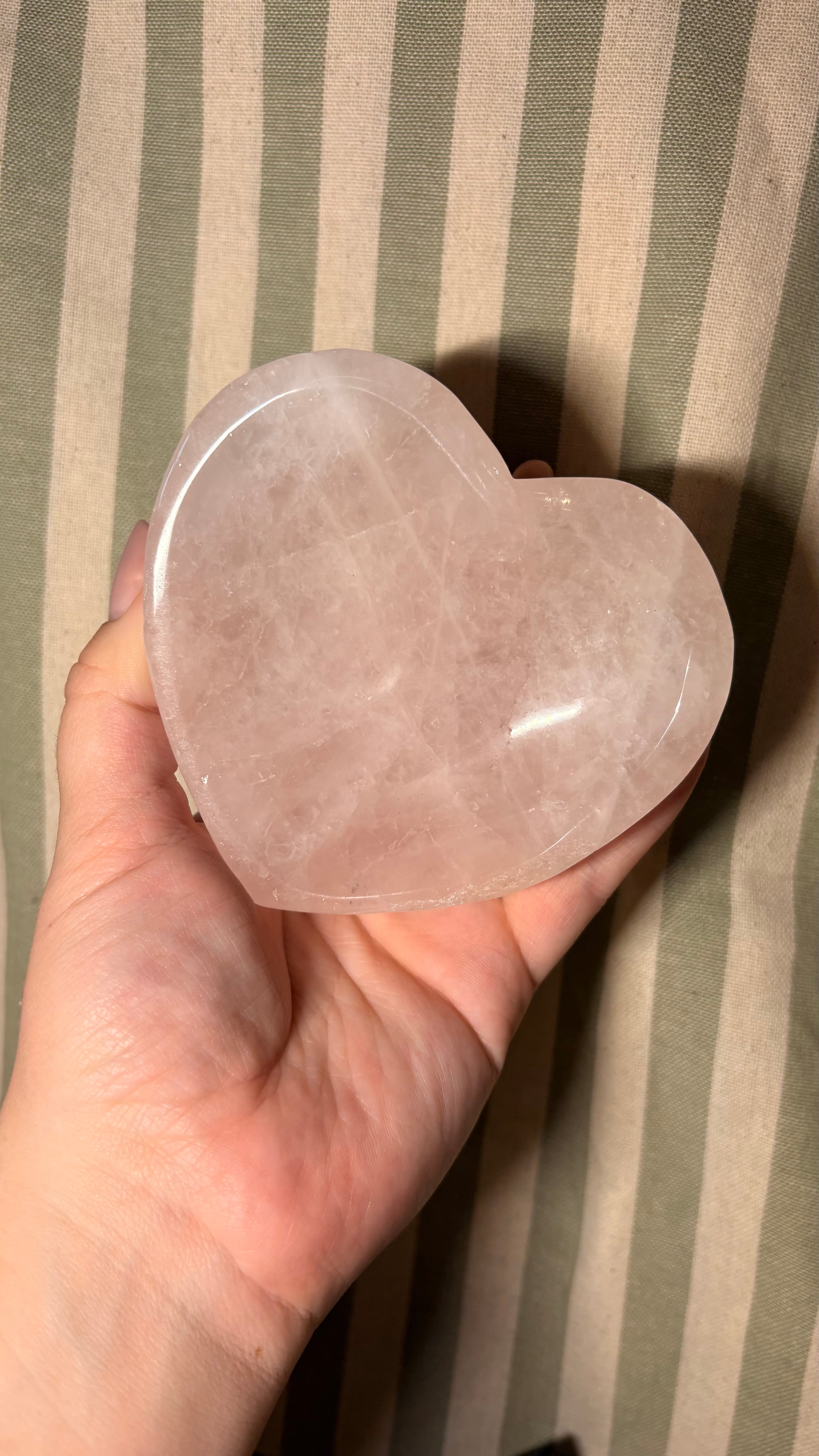 Rose quartz heart dish