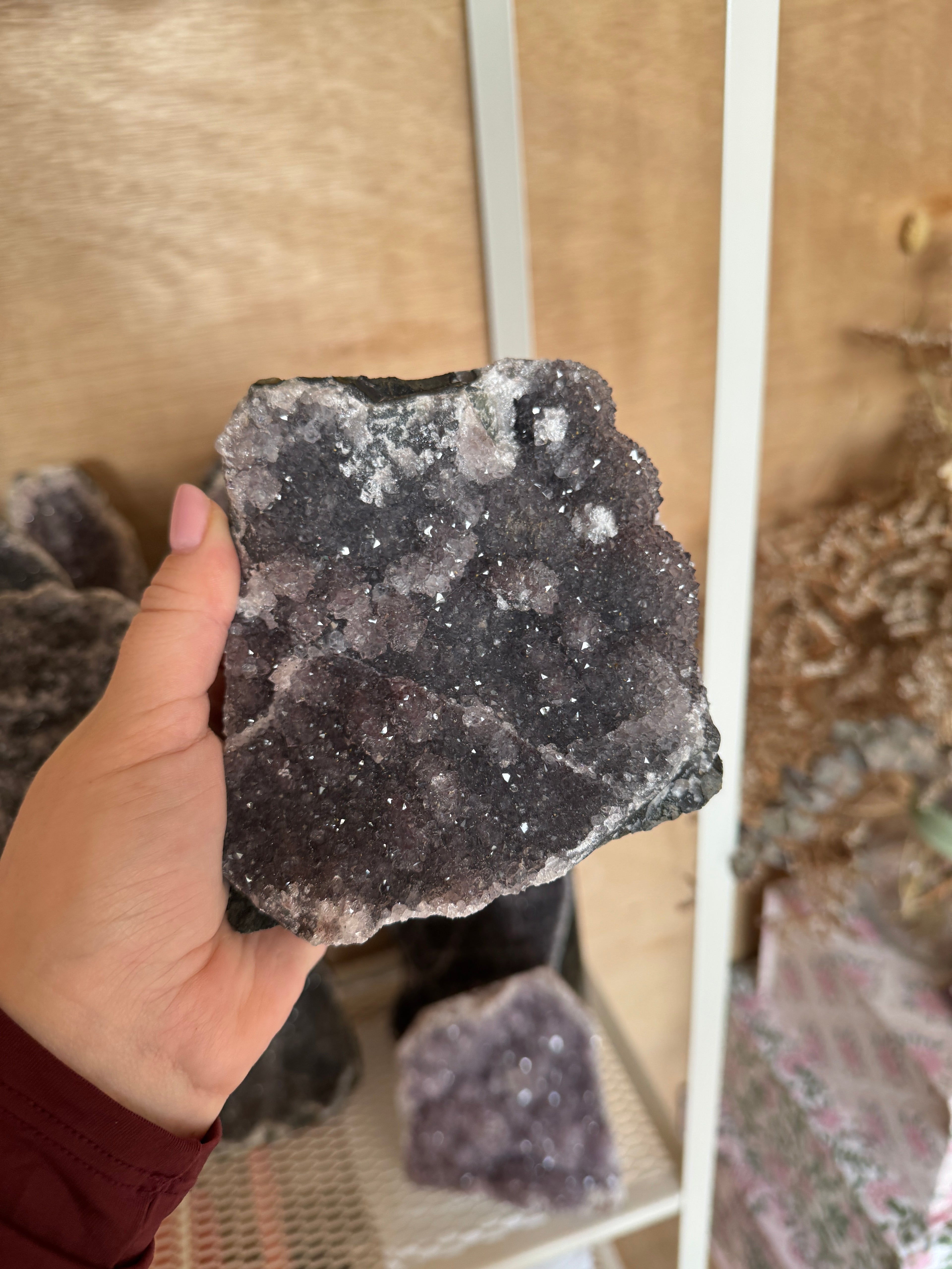 Collectors flower Amethyst cut base