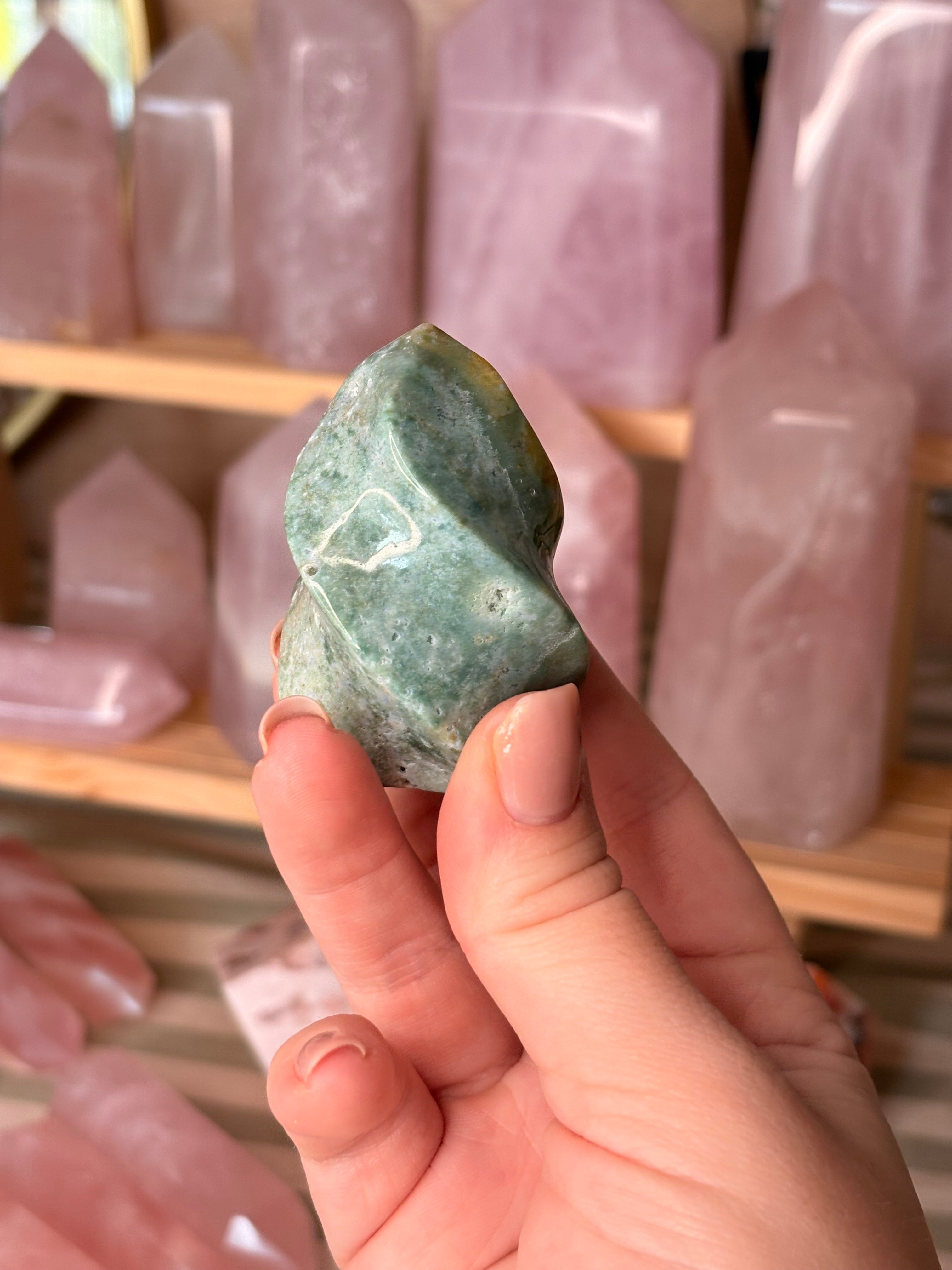 Moss agate flame
