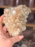 Indian Apophyllite with Peach Stilbite Cluster