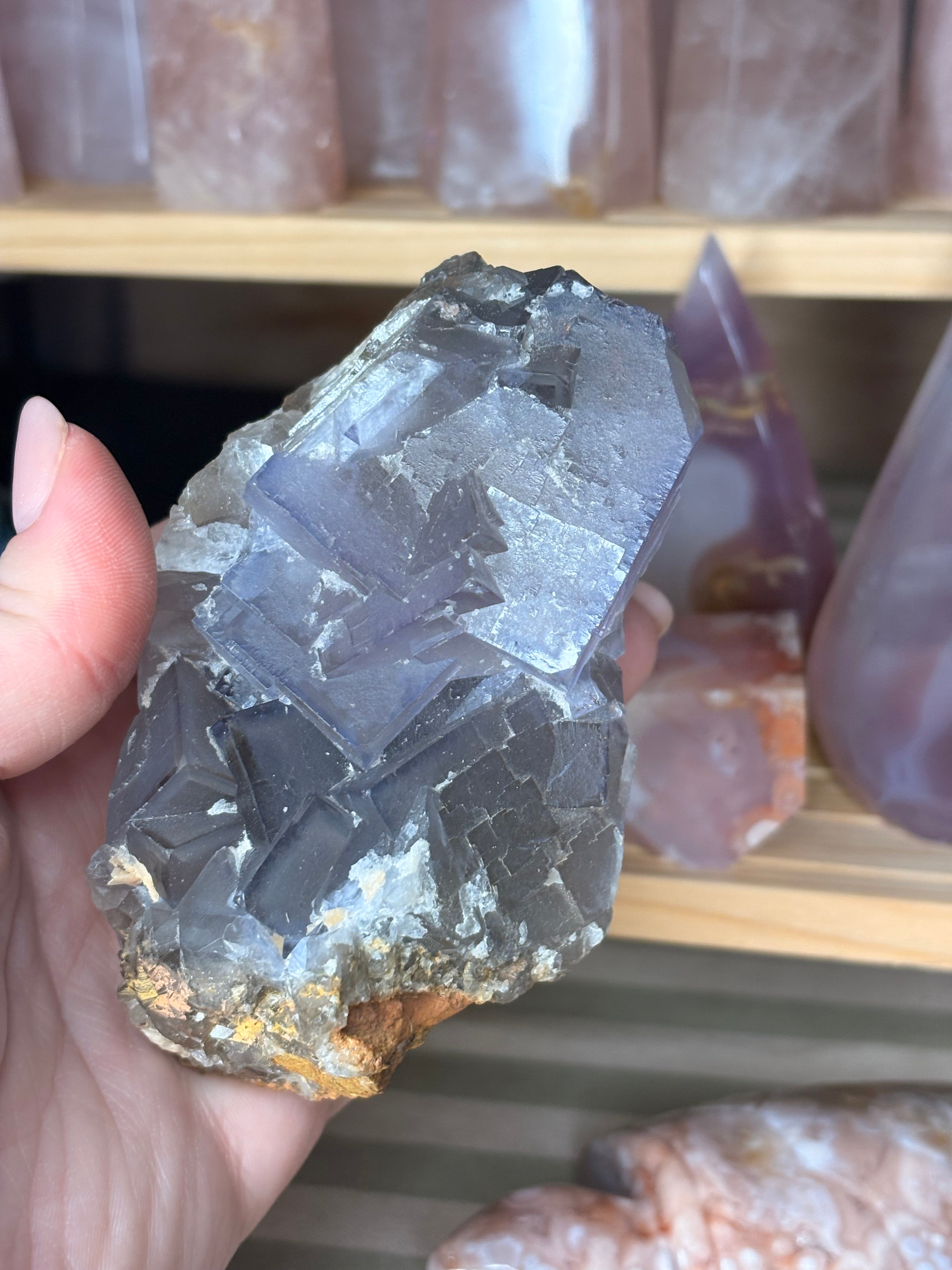 Moroccan Cubic Fluorite Cluster – Taouz