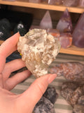 Indian Apophyllite with Peach Stilbite Cluster