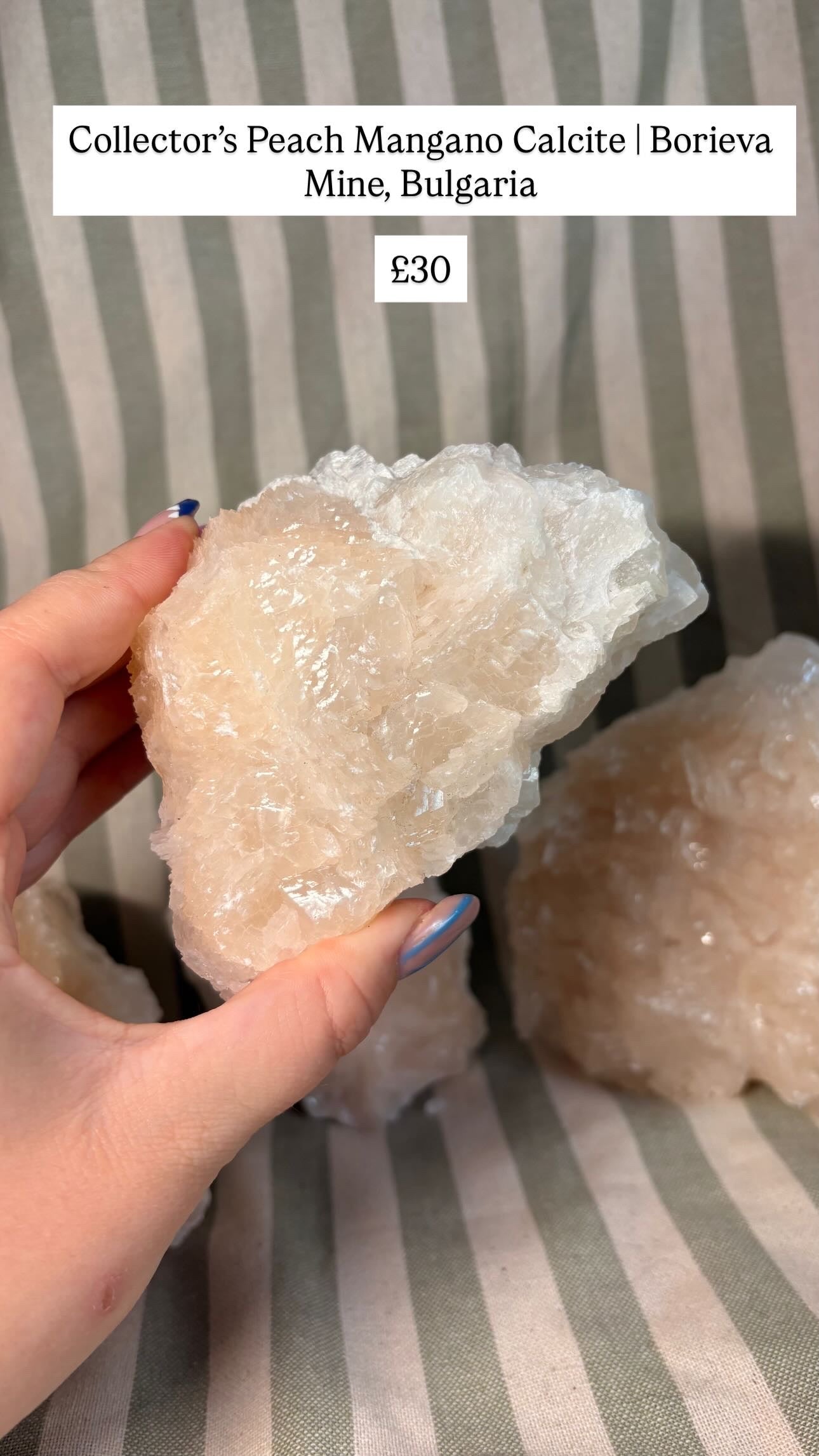 Peach Mangano Calcite from Bulgaria