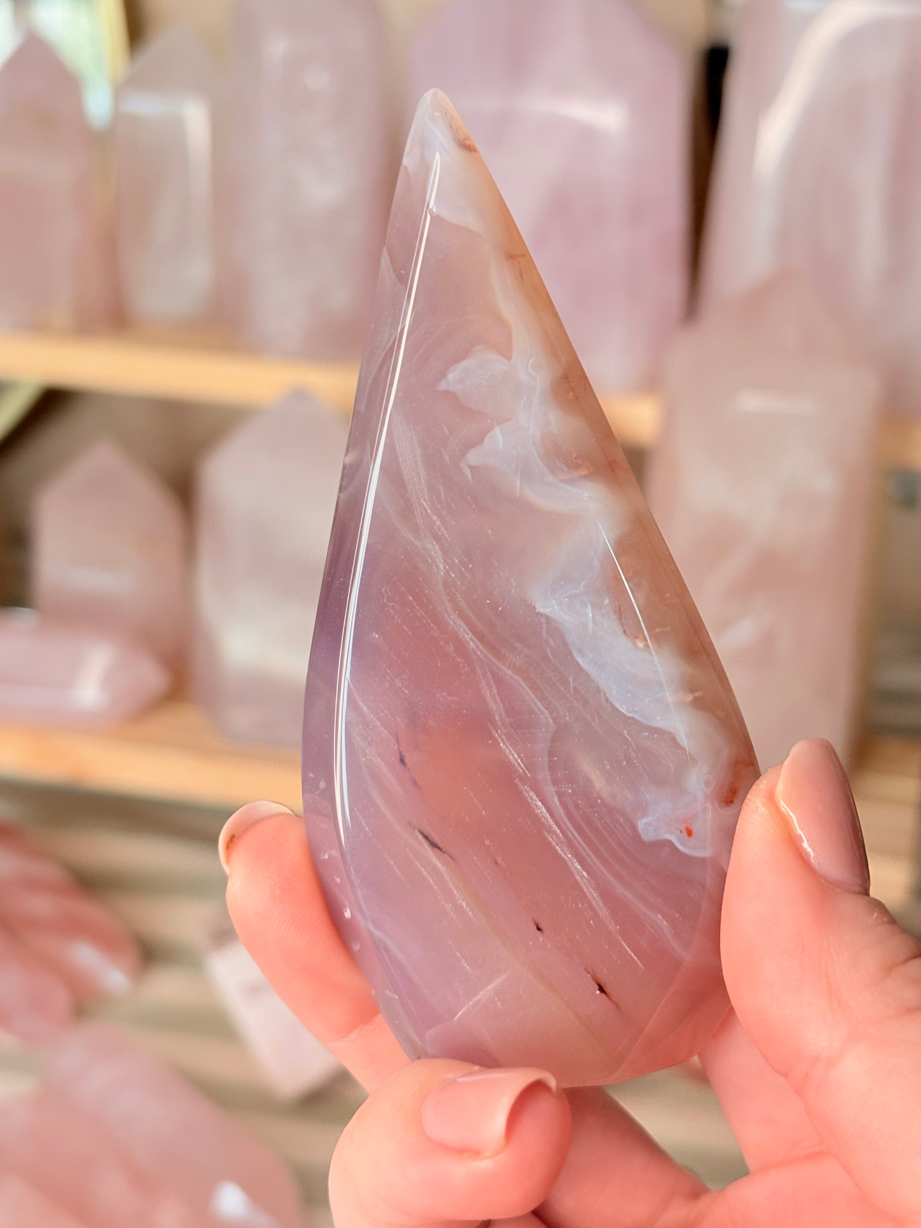 Jelly agate flame - randomly picked