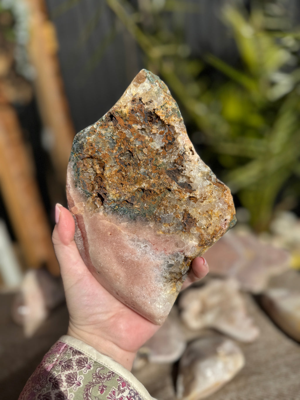 Pink amethyst slab