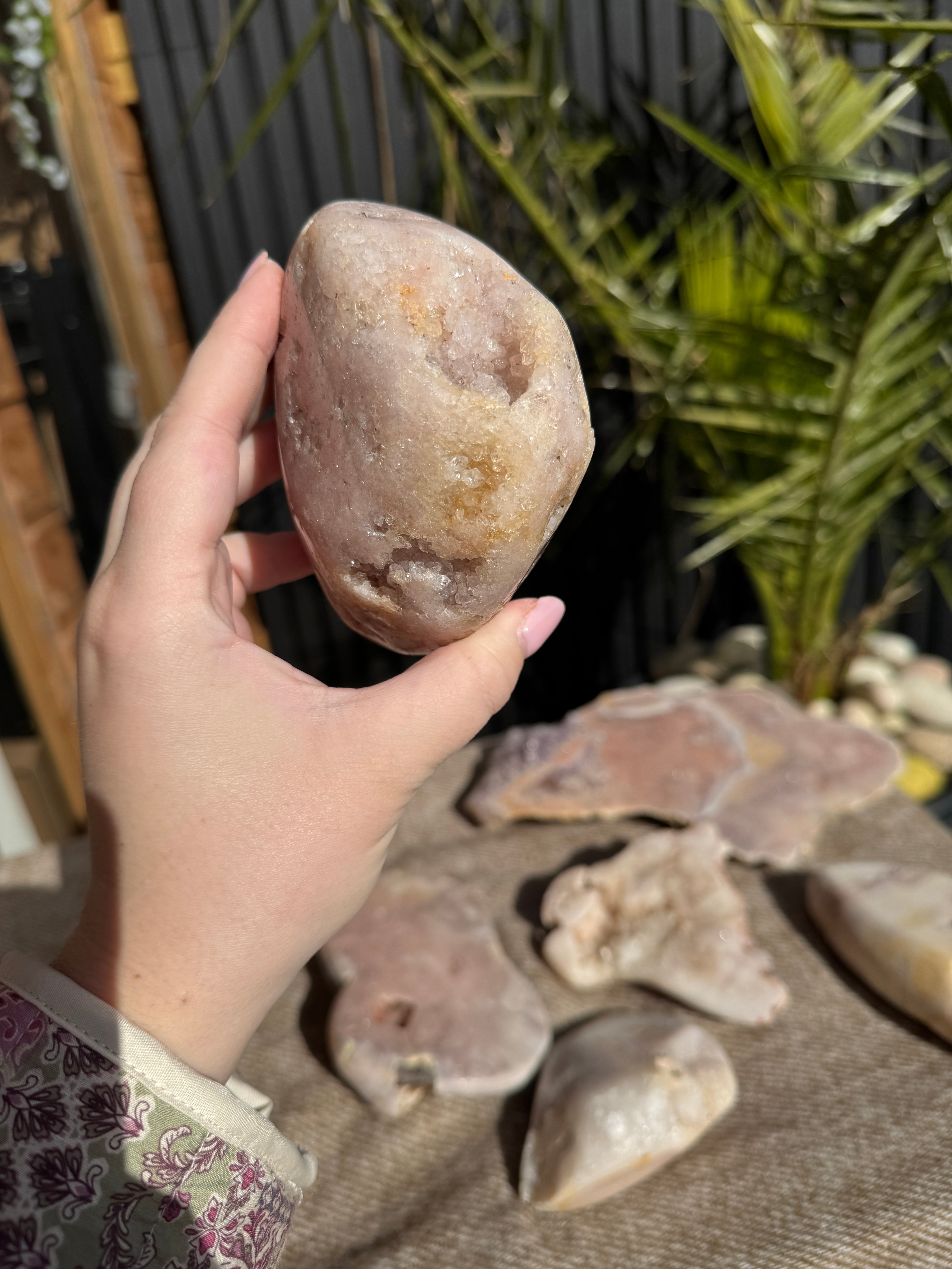 Pink amethyst slab