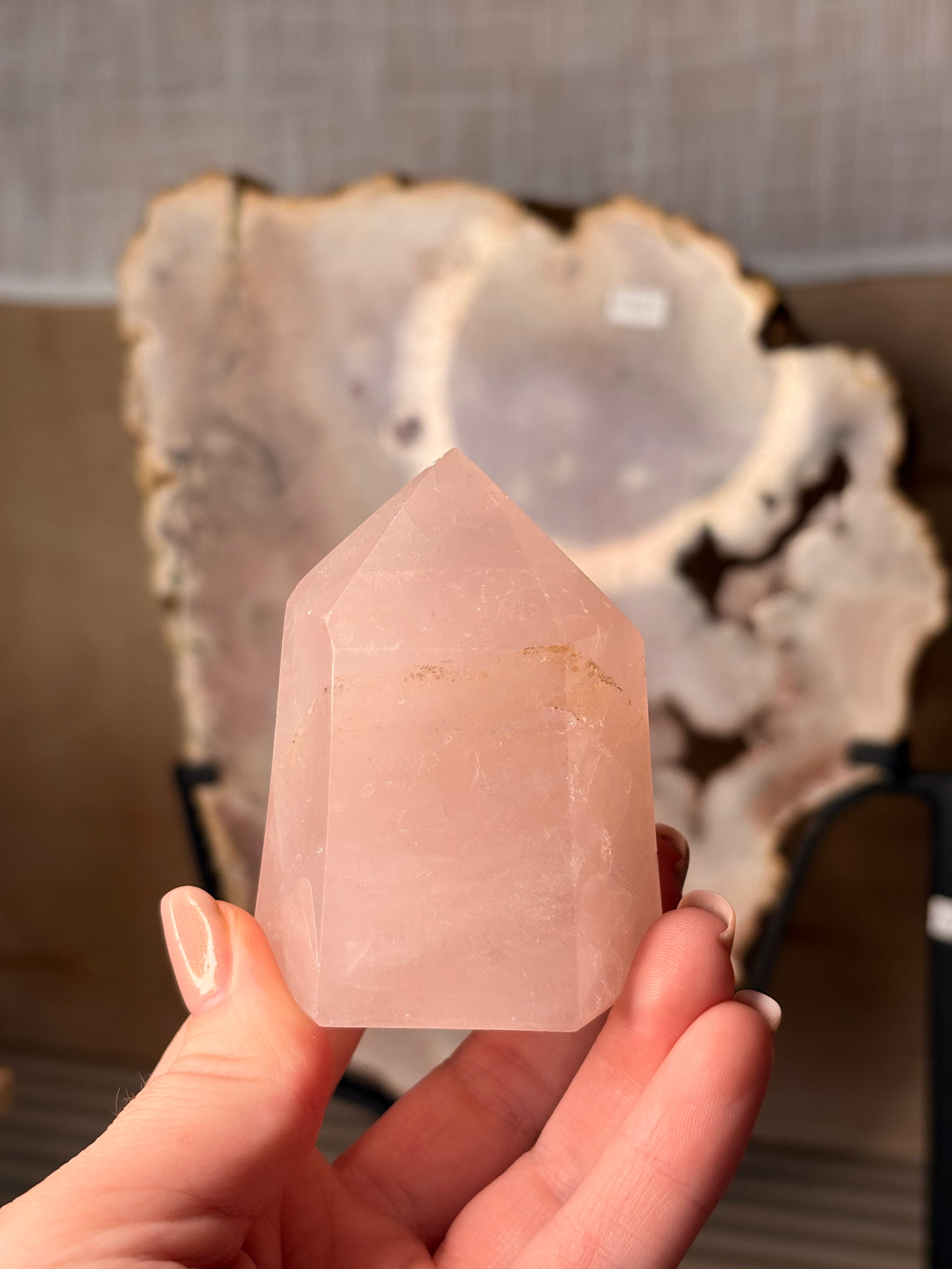 Rose quartz tower
