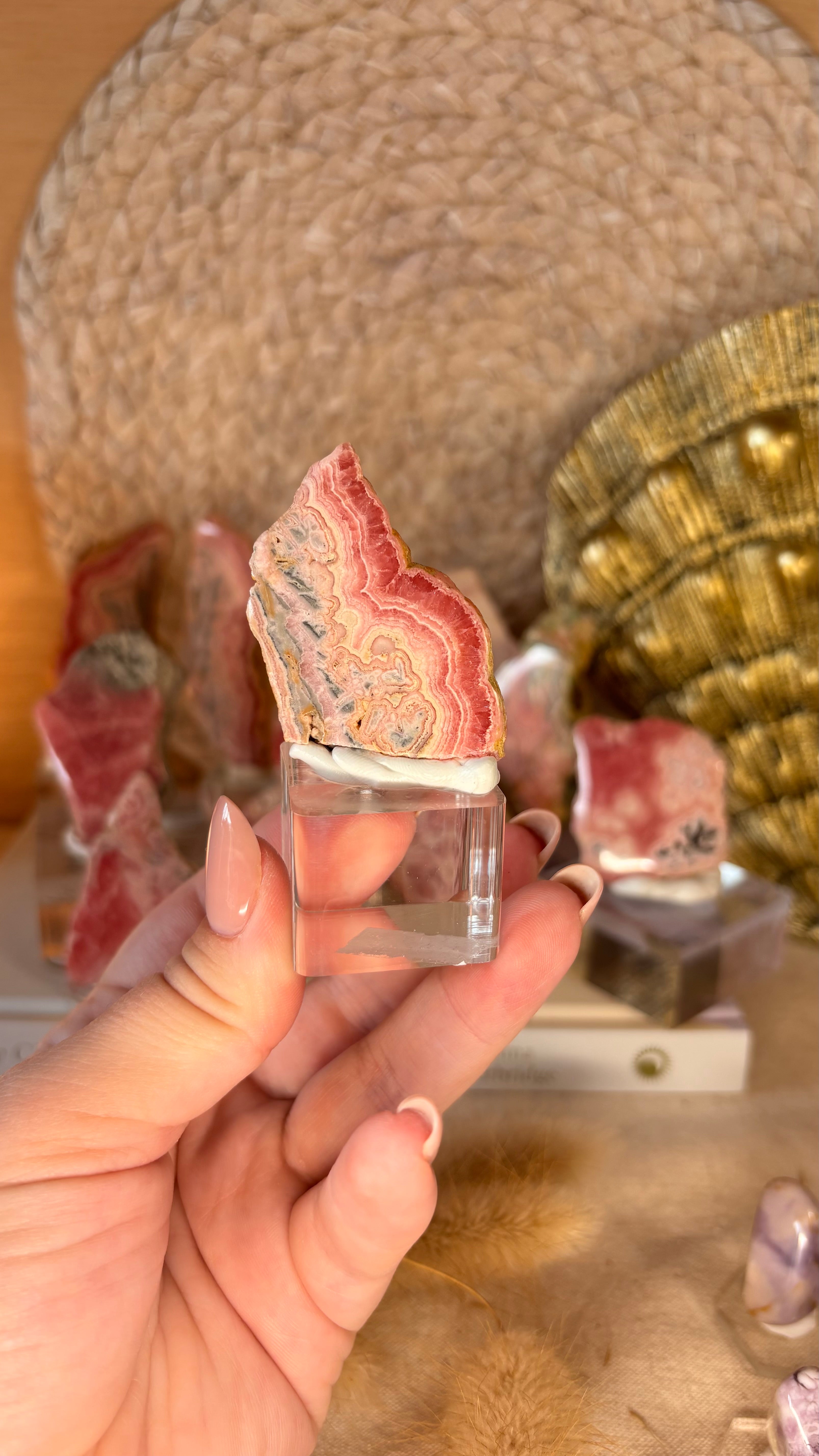 Raw Rhodochrosite Slab Slice - 28g