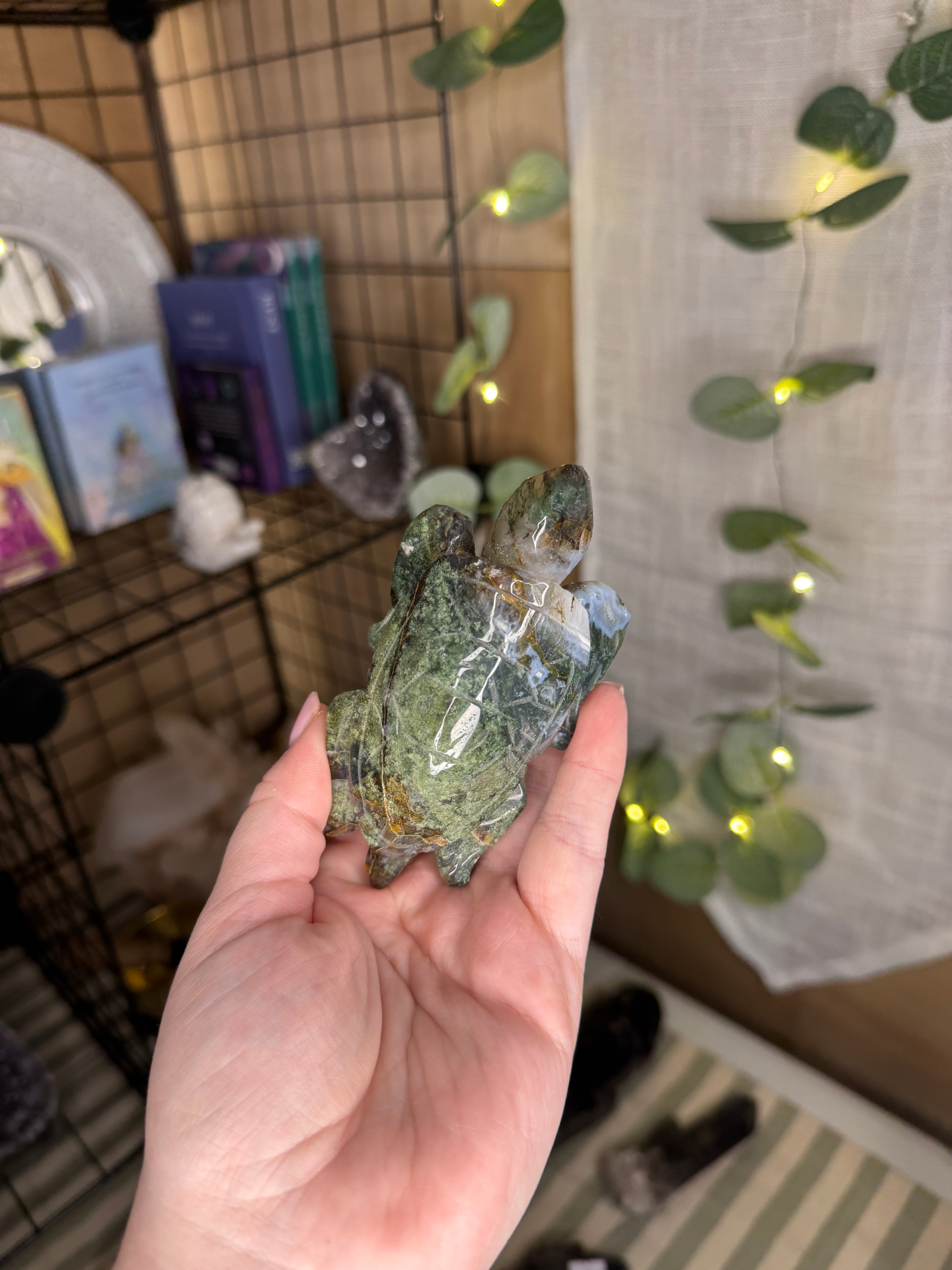 Moss agate turtle 2