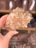 Indian Apophyllite with Peach Stilbite Cluster