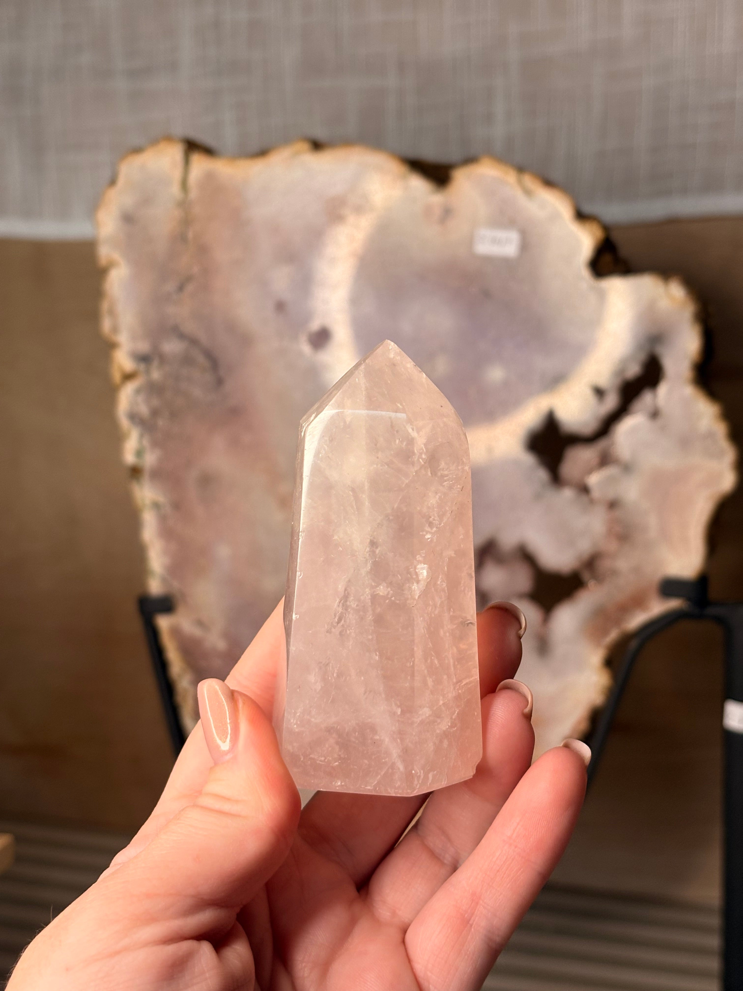 Rose quartz tower