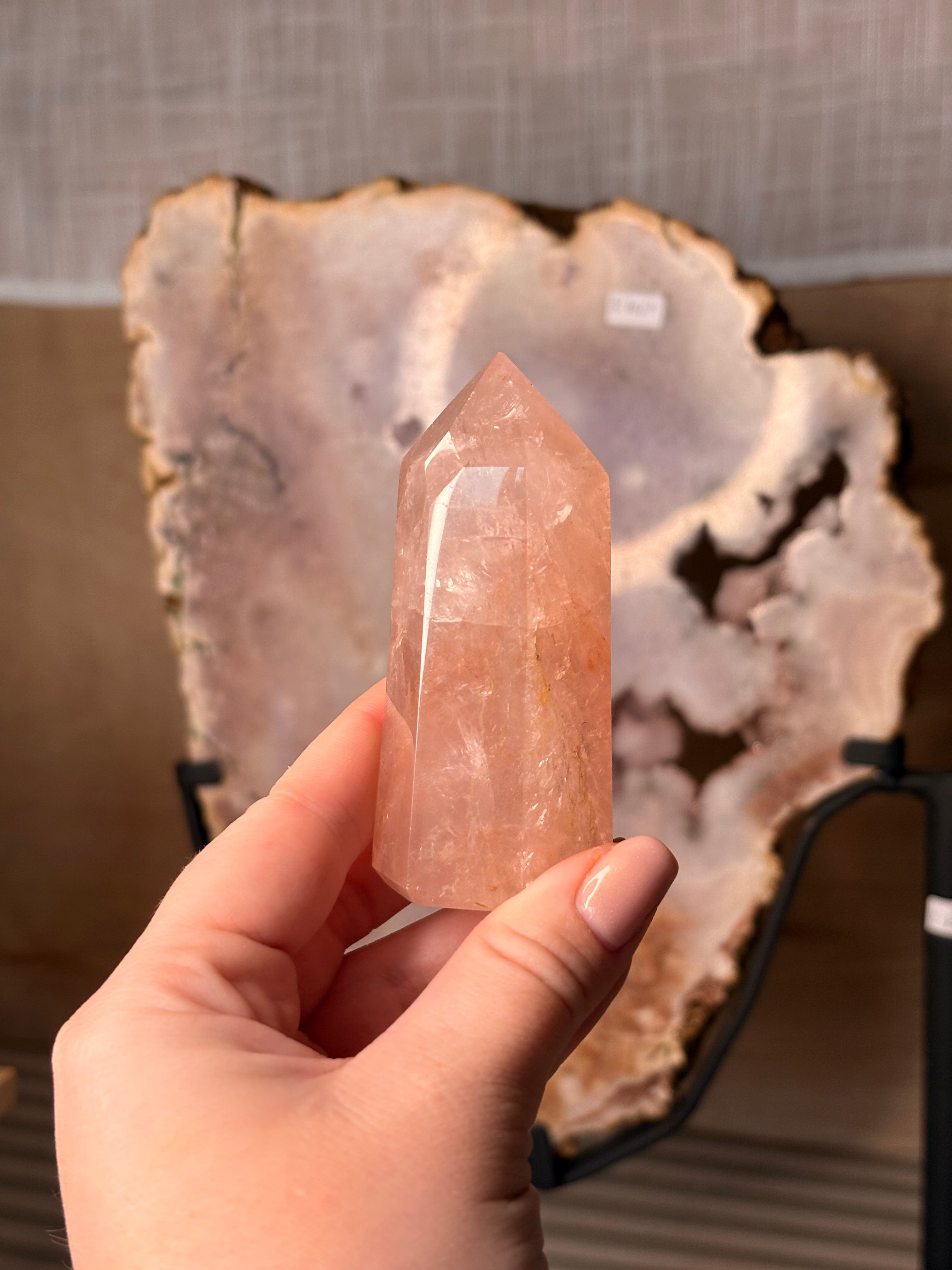 Rose quartz tower