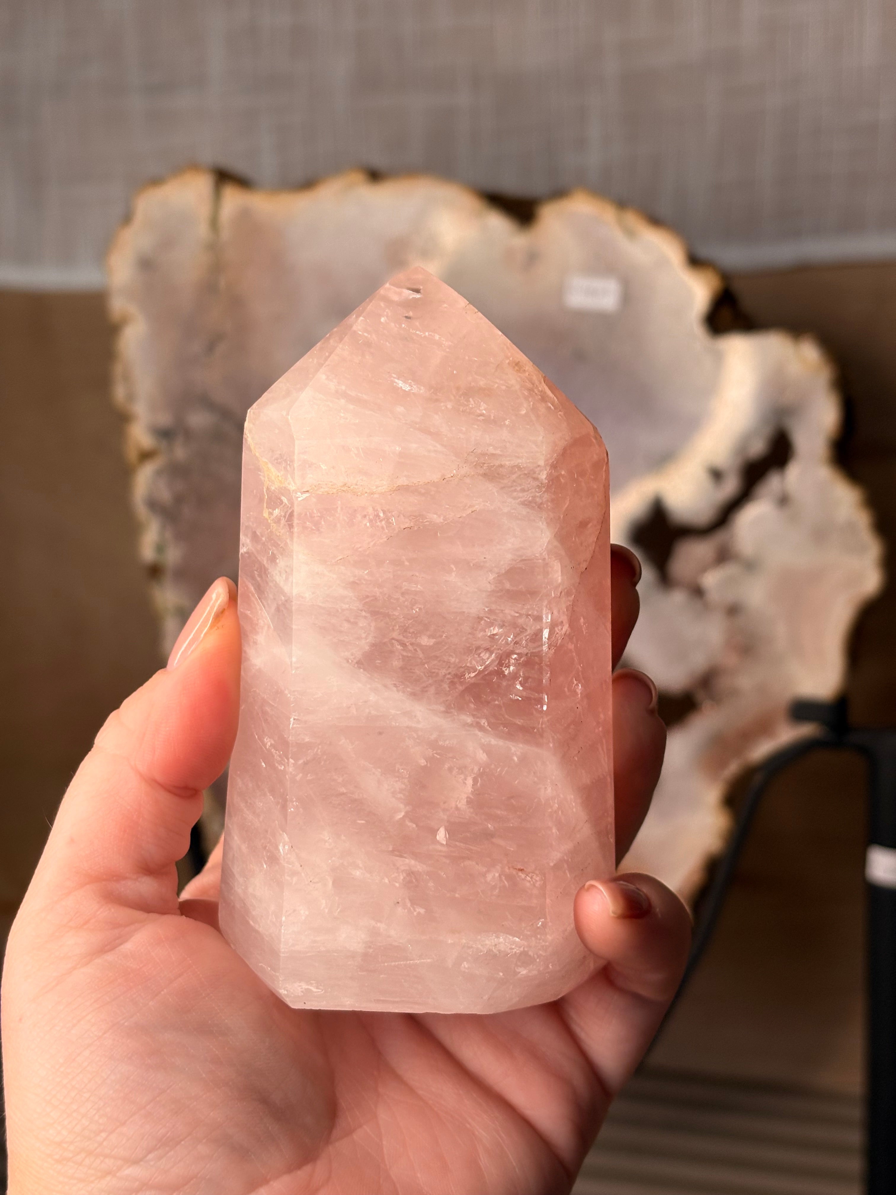Rose quartz tower