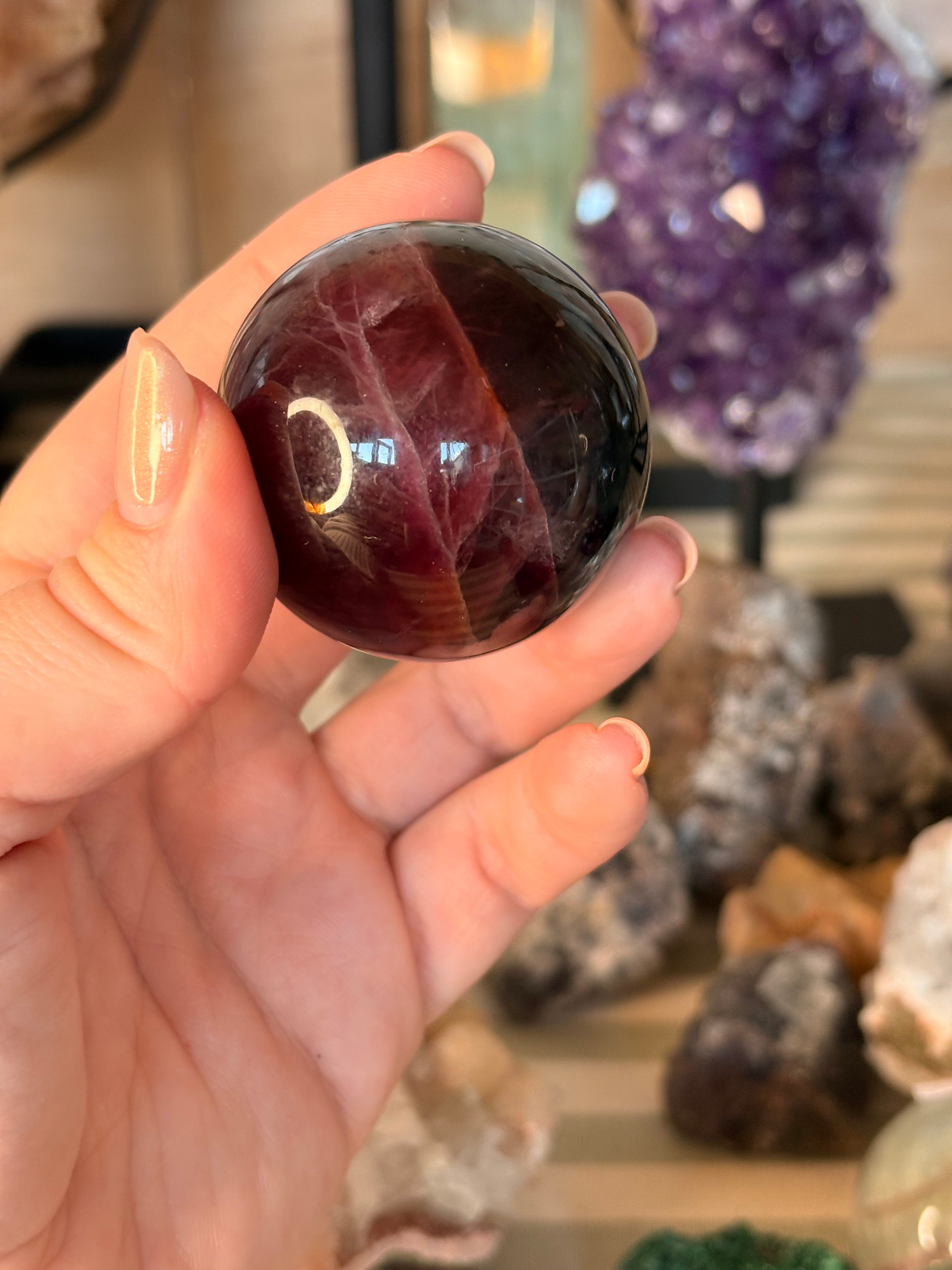 Candy fluorite sphere