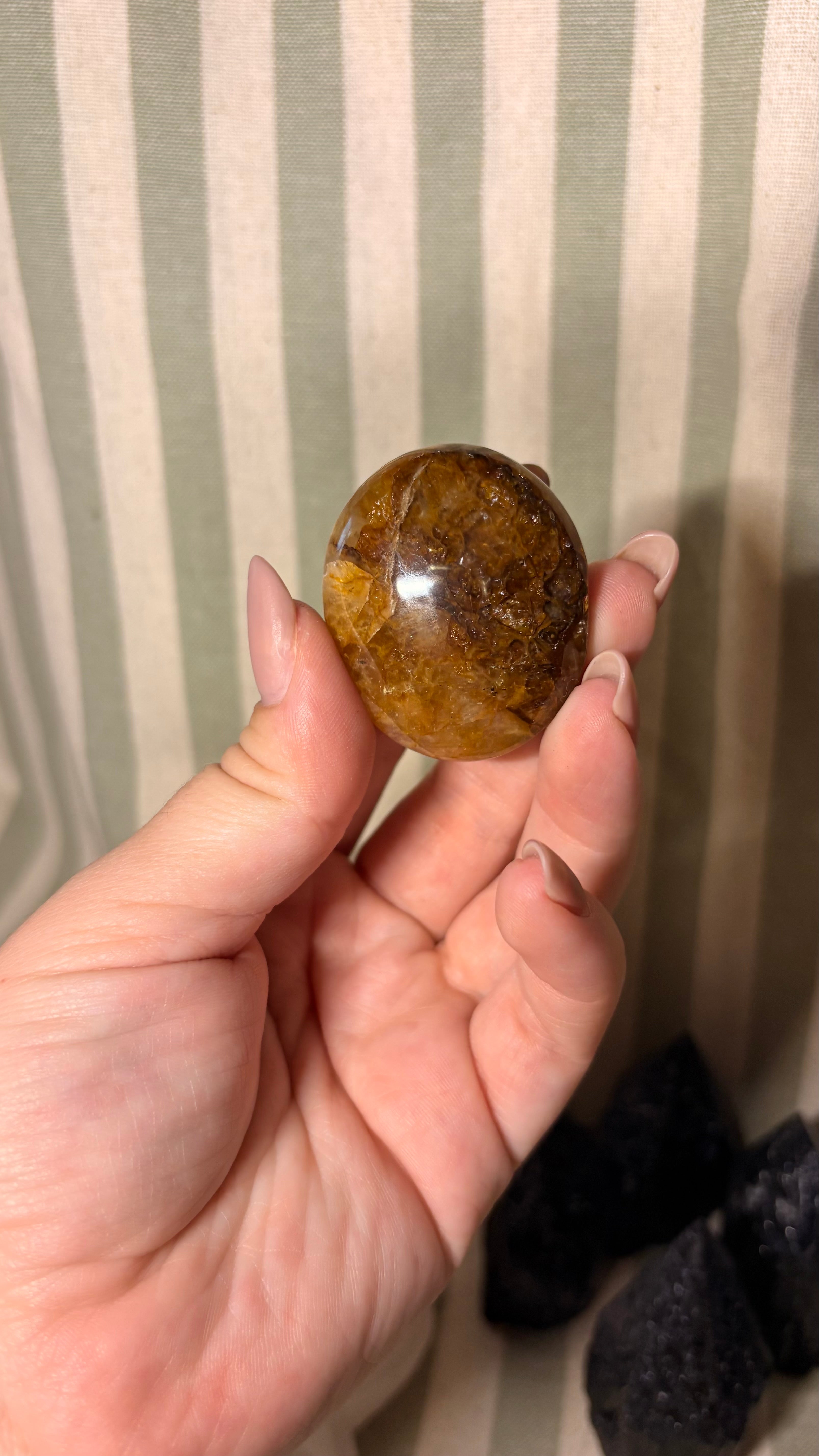 Golden healer palm stone