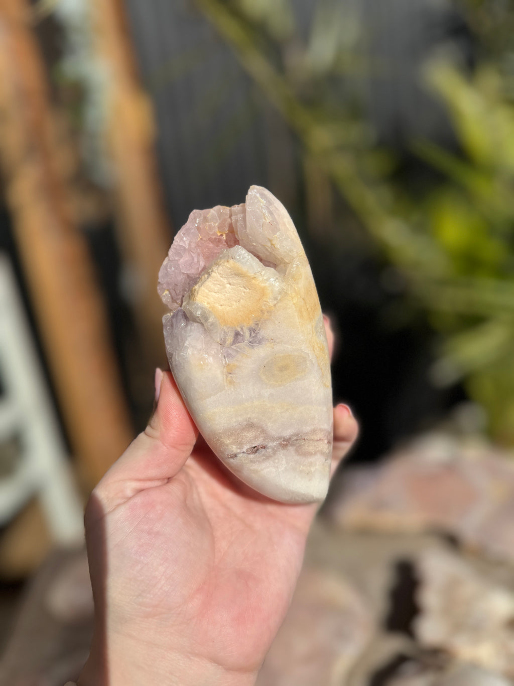 Pink amethyst slab