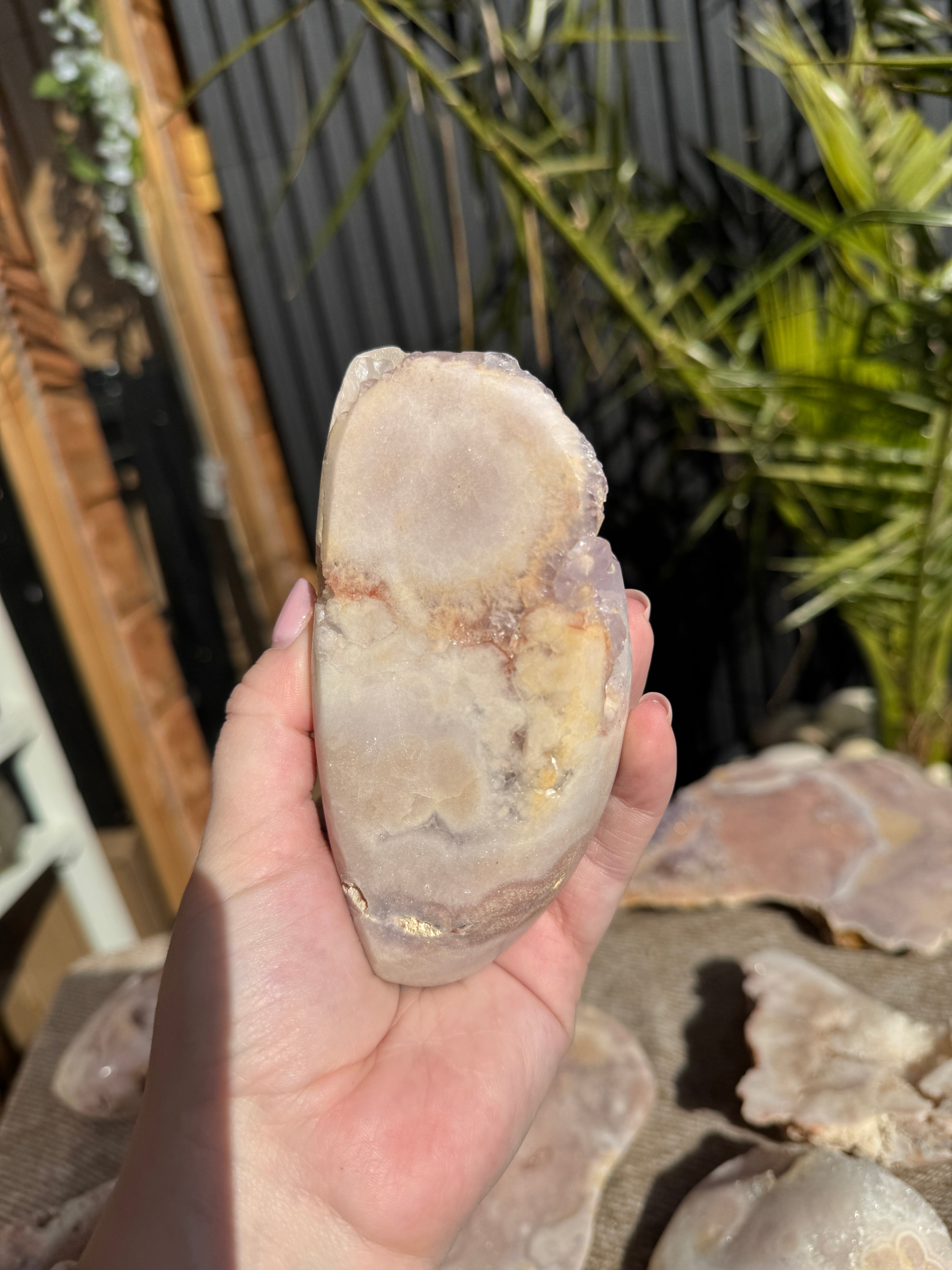 Pink amethyst slab