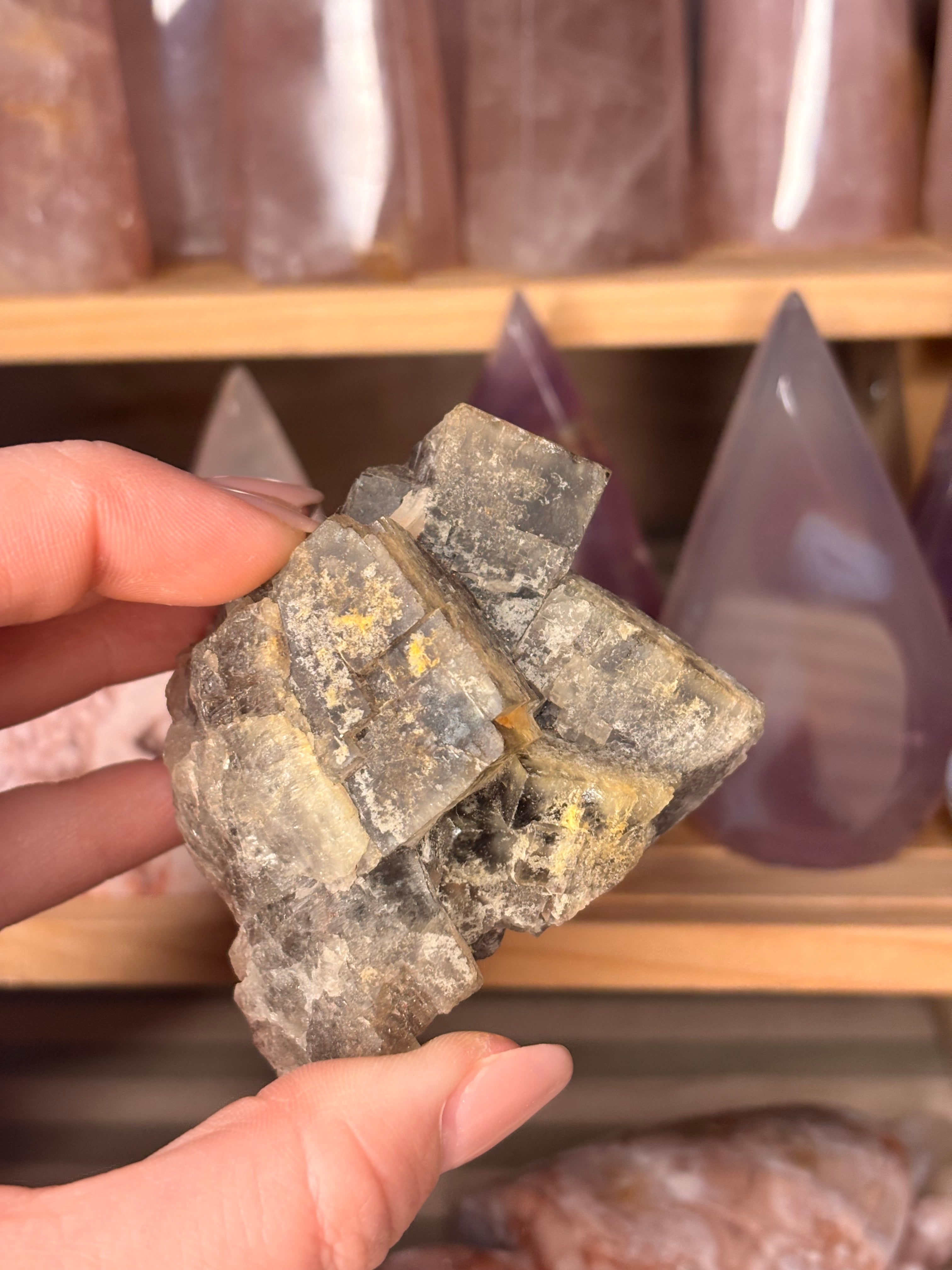 Moroccan Cubic Fluorite Cluster – Taouz