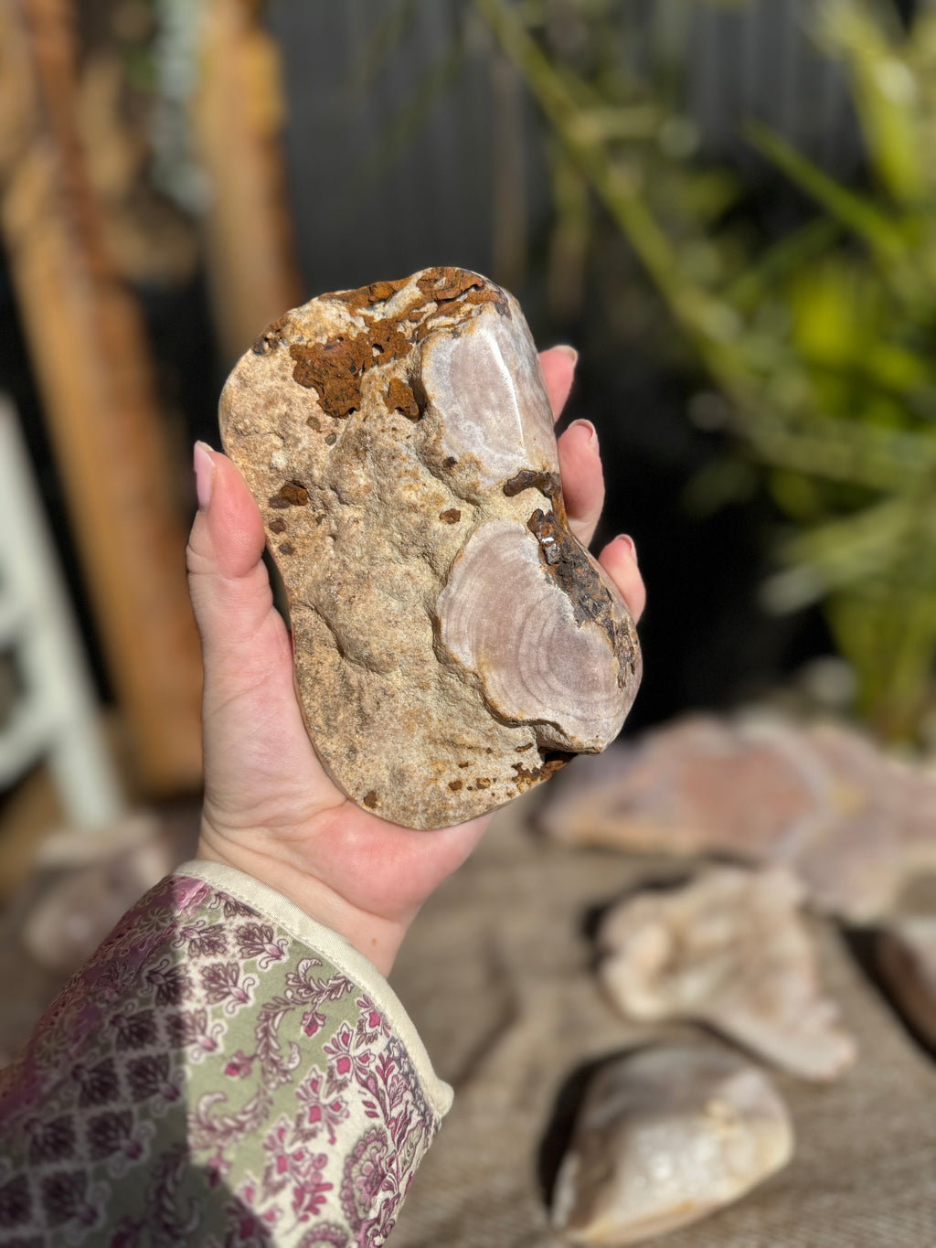 Pink amethyst slab