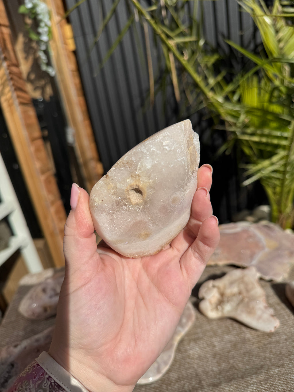 Pink amethyst slab