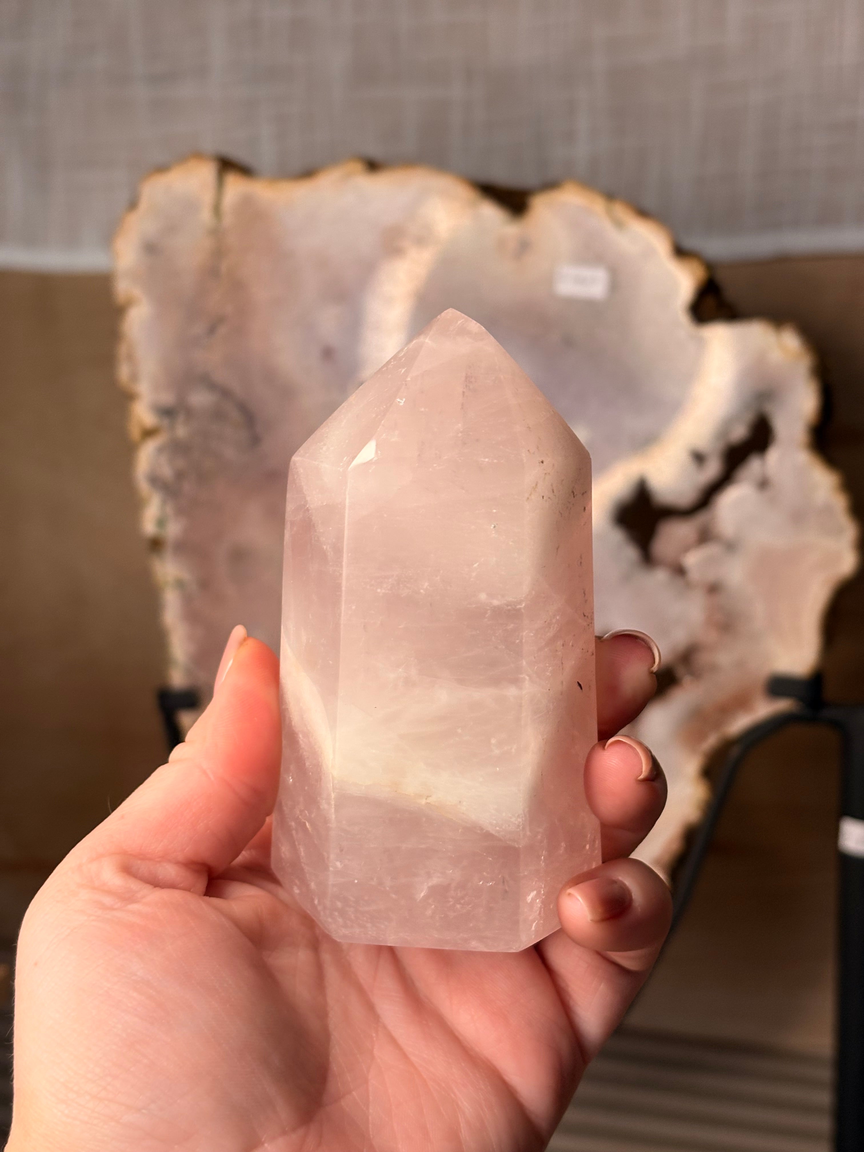 Rose quartz tower